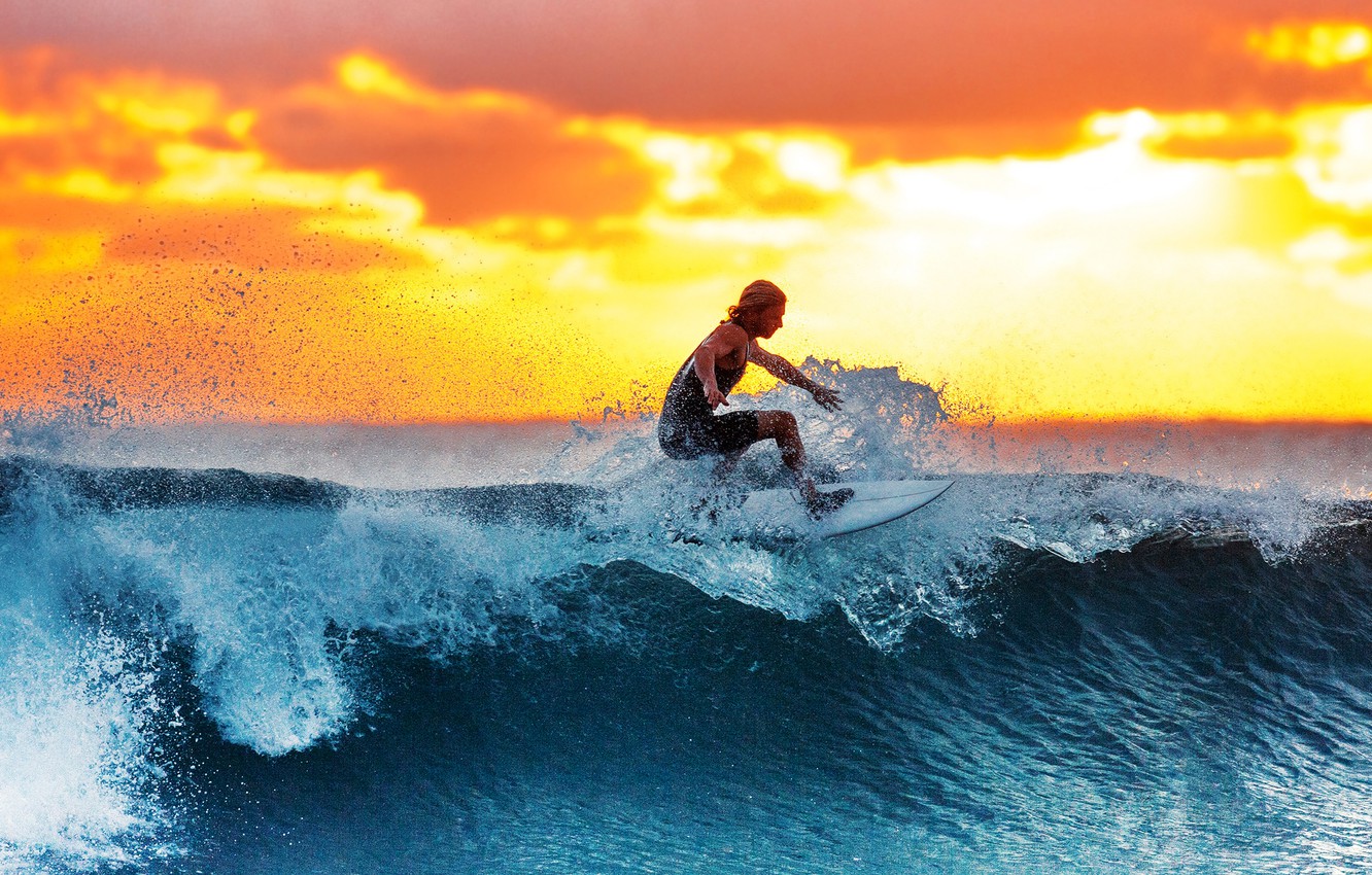 Sunset Surfing Wallpapers