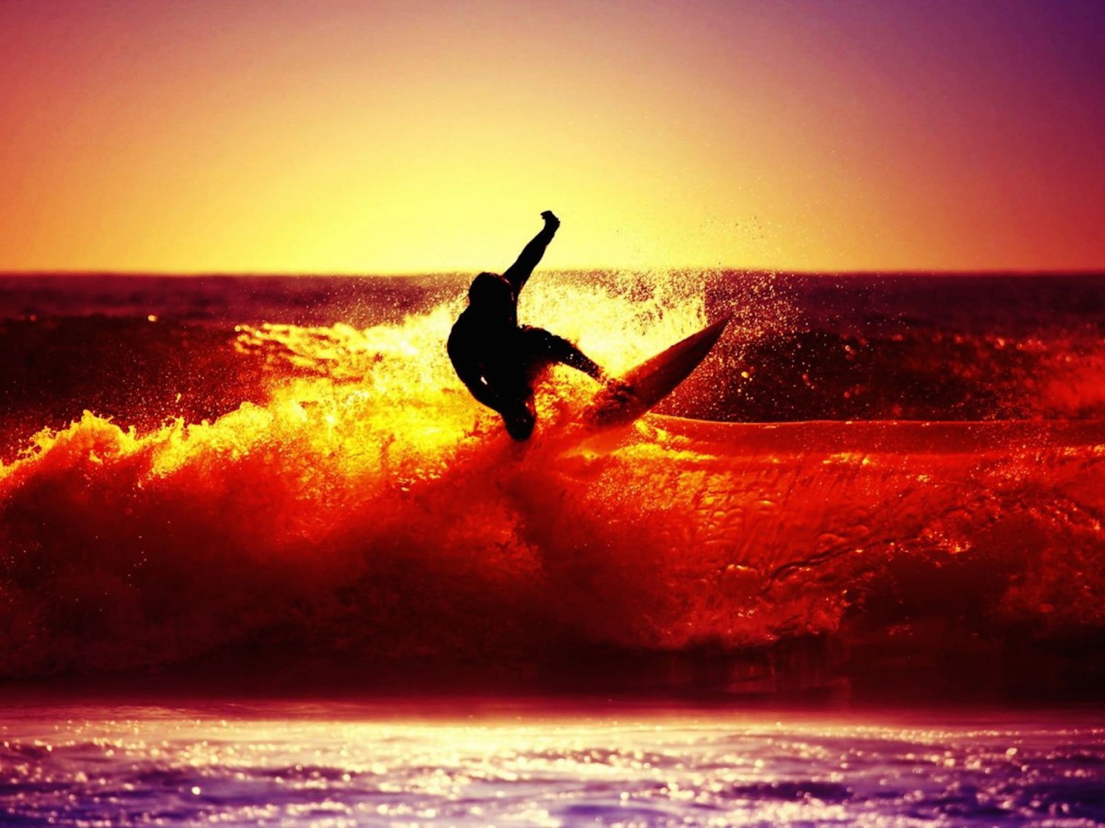 Sunset Surfing Wallpapers