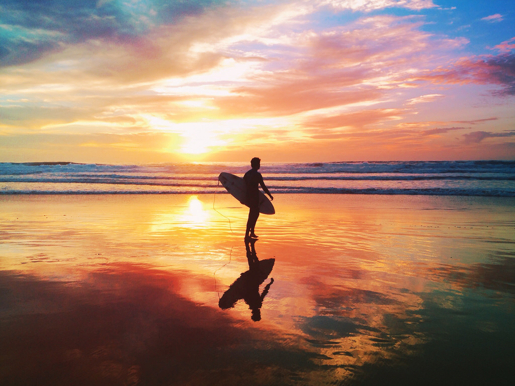 Sunset Surfing Wallpapers