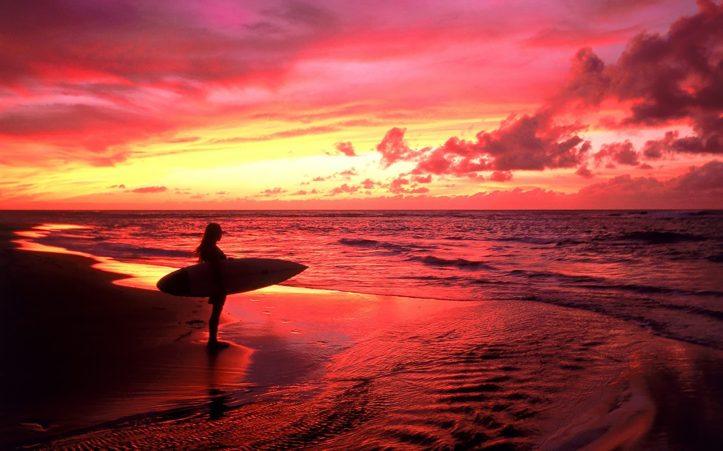 Sunset Surfing Wallpapers