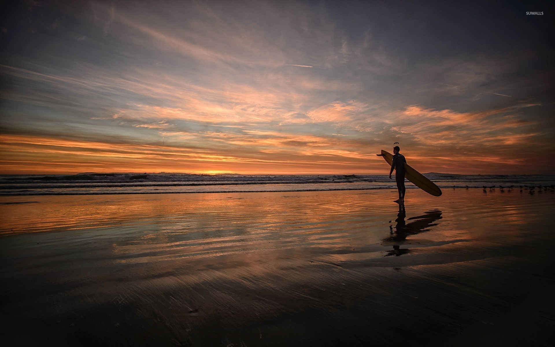 Sunset Surfing Wallpapers