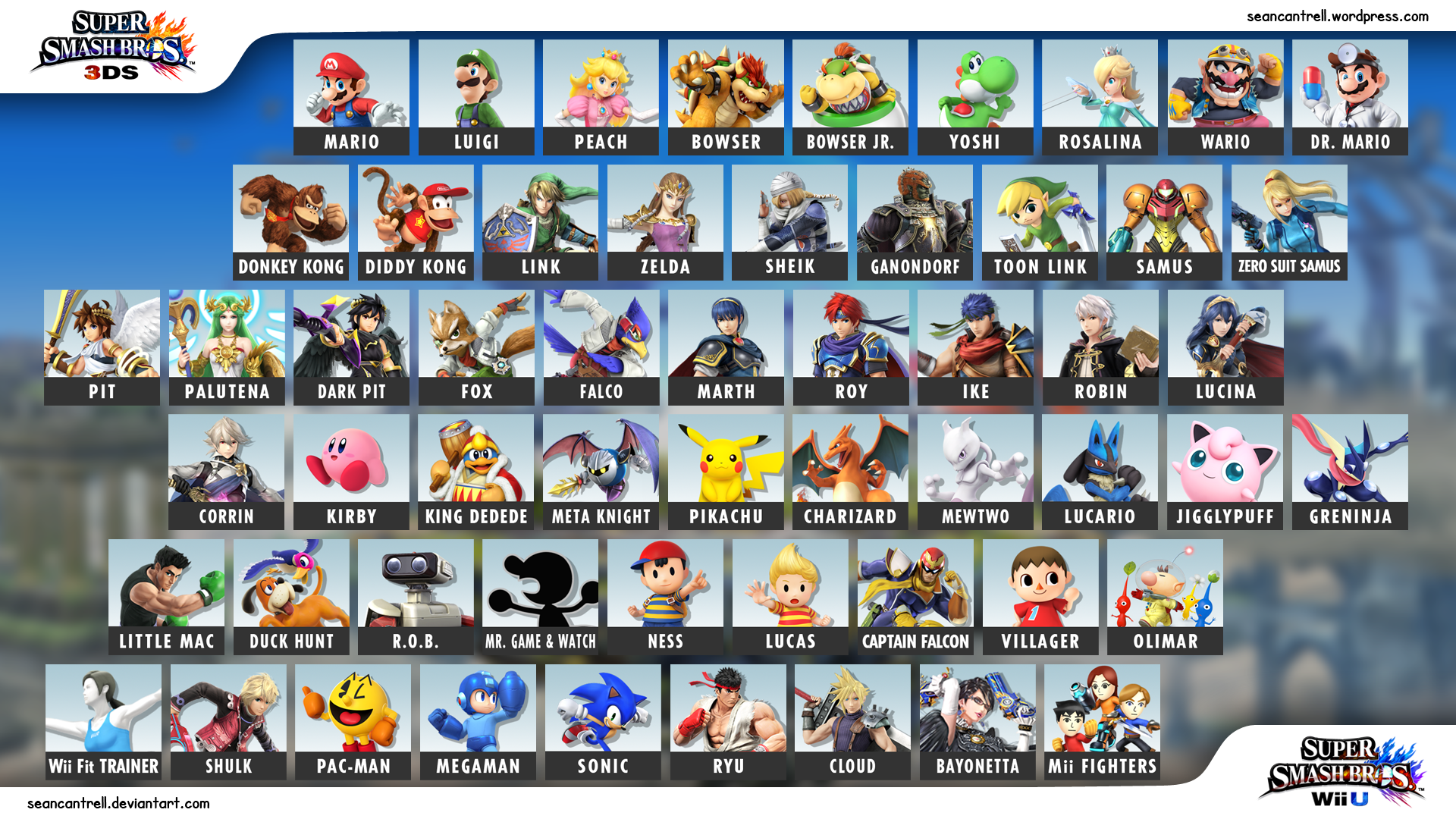 Super Smash Bros Wii U Characters Wallpapers