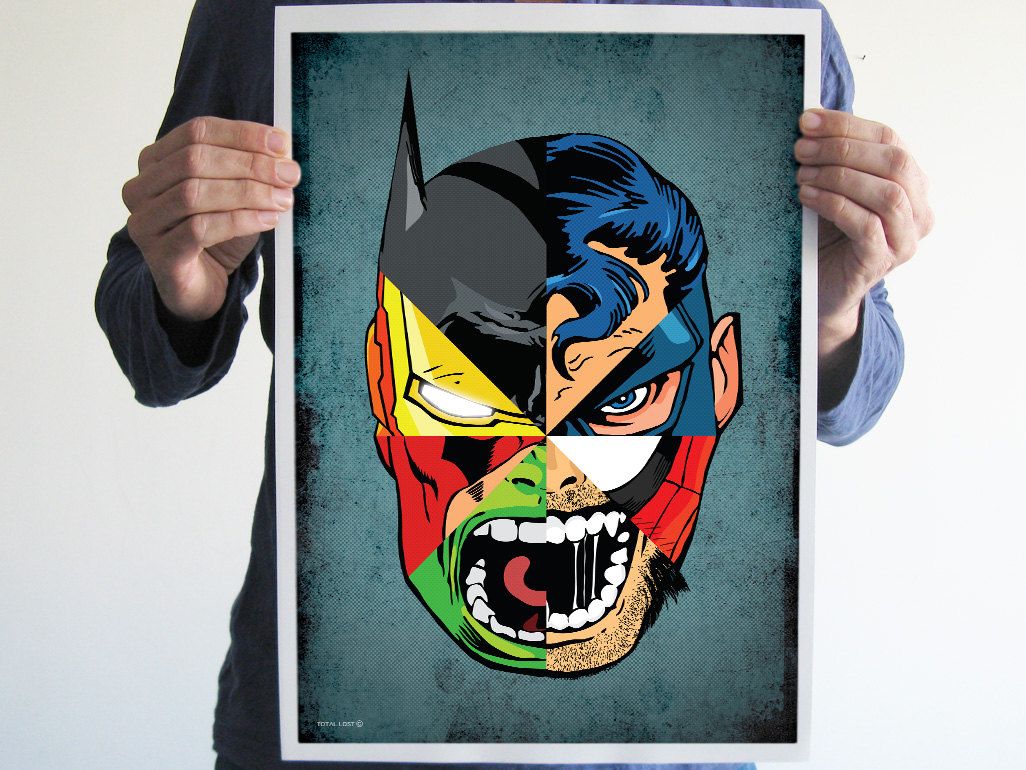 Superman Batman Hulk Spiderman Wolverine Minimalism Wallpapers