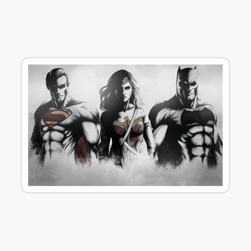 Superman Wonder Woman Batman Art Sketch Wallpapers