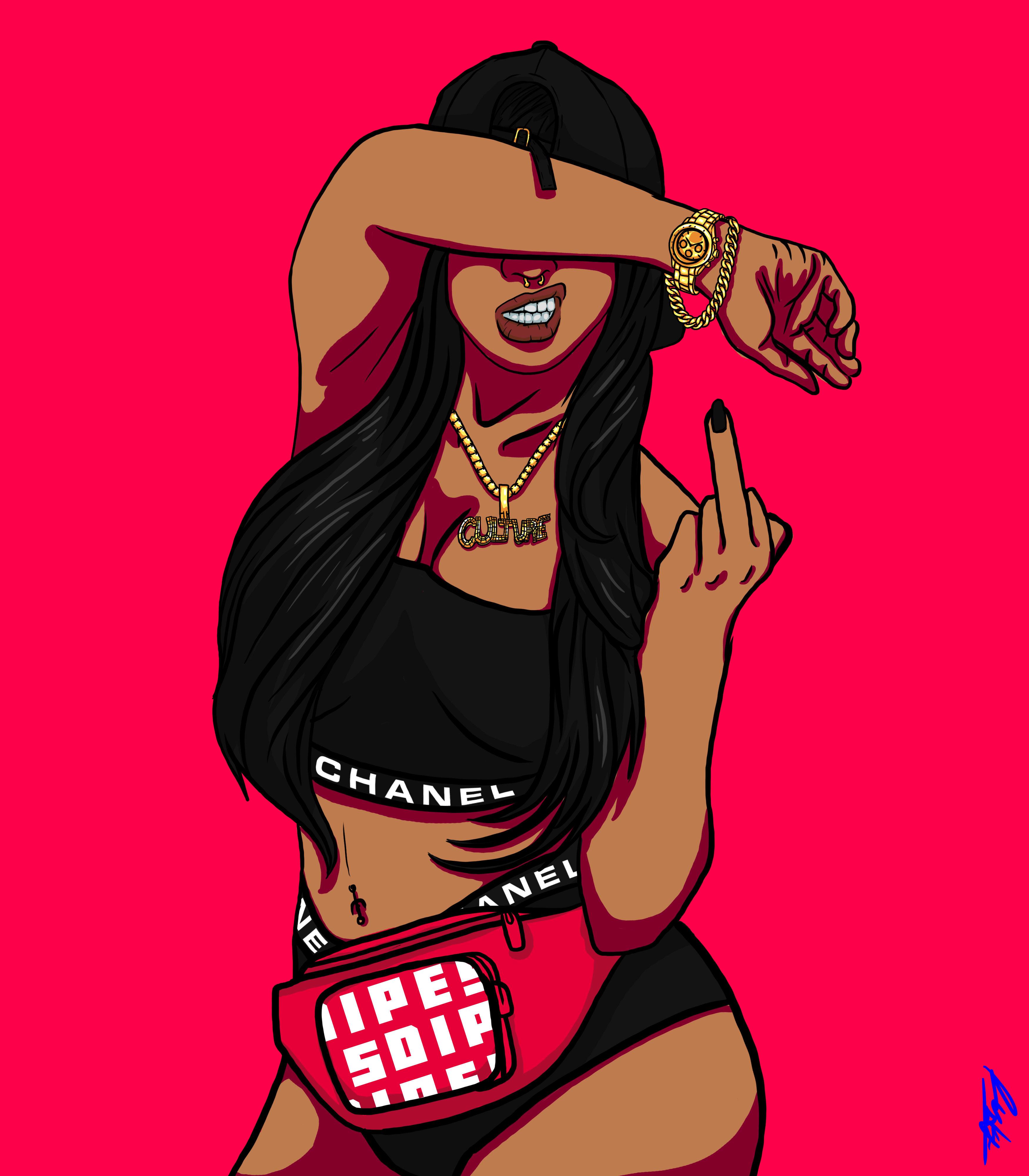 Supreme Cartoon Girl Wallpapers