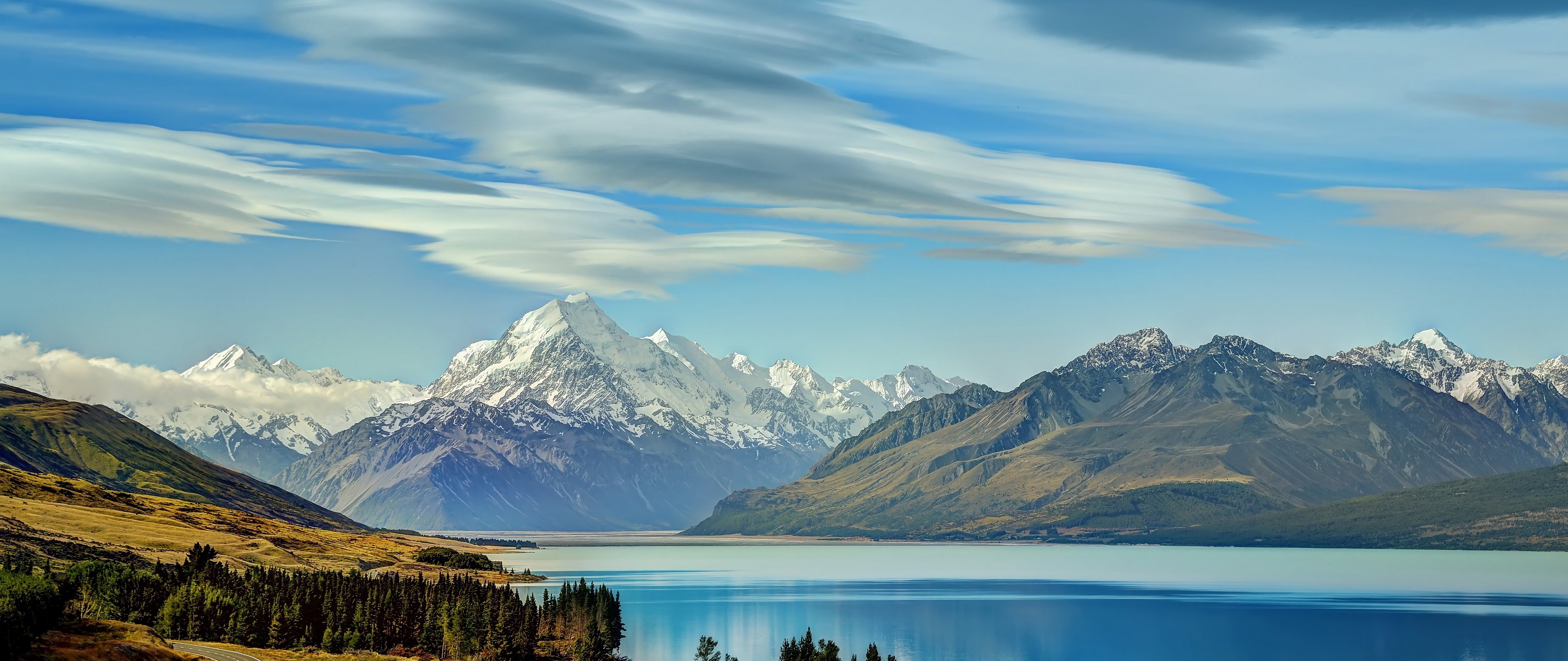 Surreal Mountain Landscape Lake 4K Wallpapers