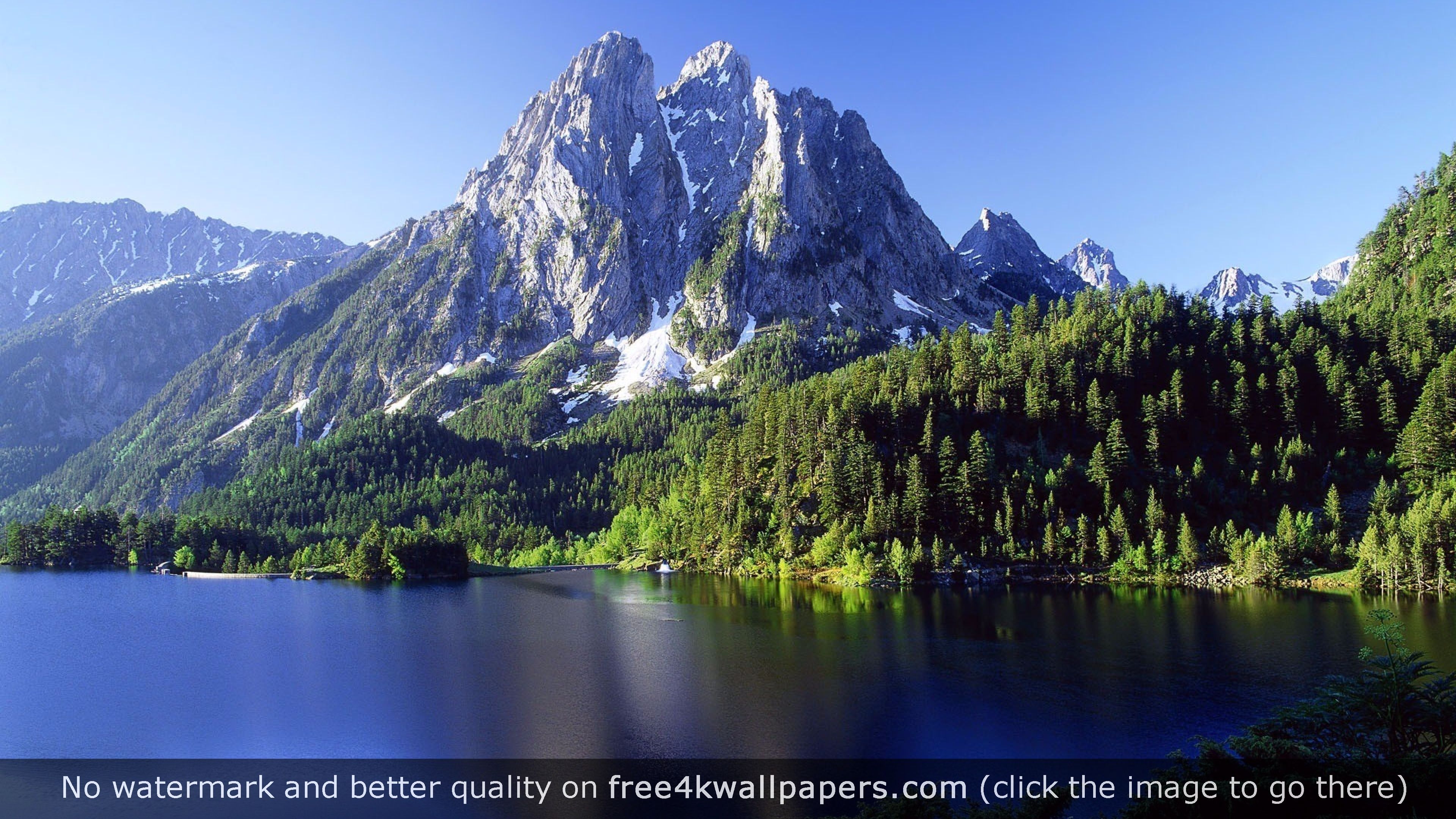 Surreal Mountain Landscape Lake 4K Wallpapers