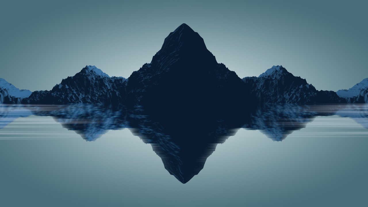 Surreal Mountain Landscape Lake 4K Wallpapers