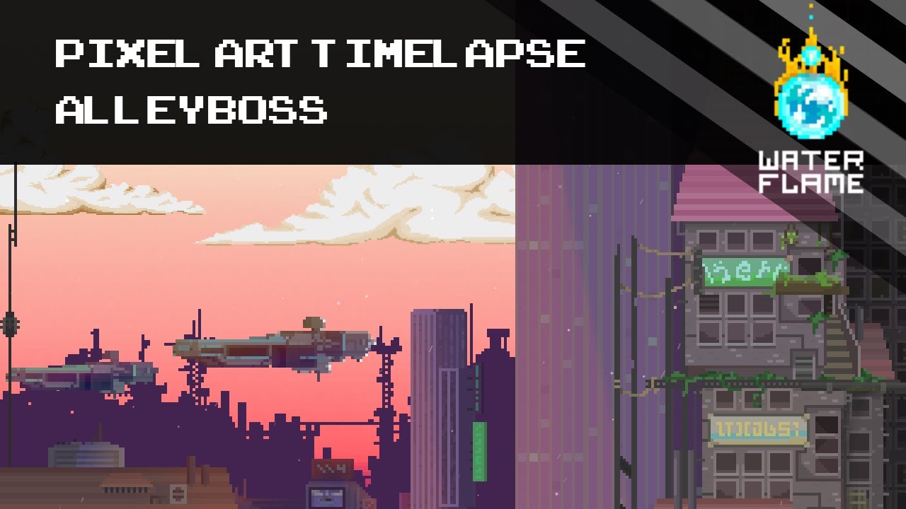 Synthwave 8-Bit Pixel Cityscape Wallpapers