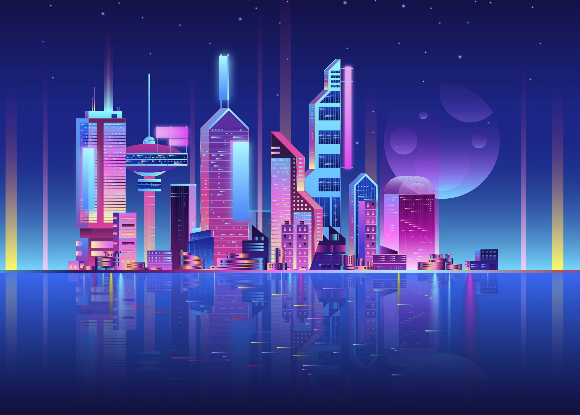 Synthwave City Wallpapers