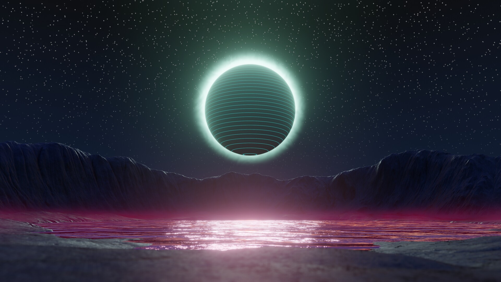 Synthwave Eclipse Wallpapers