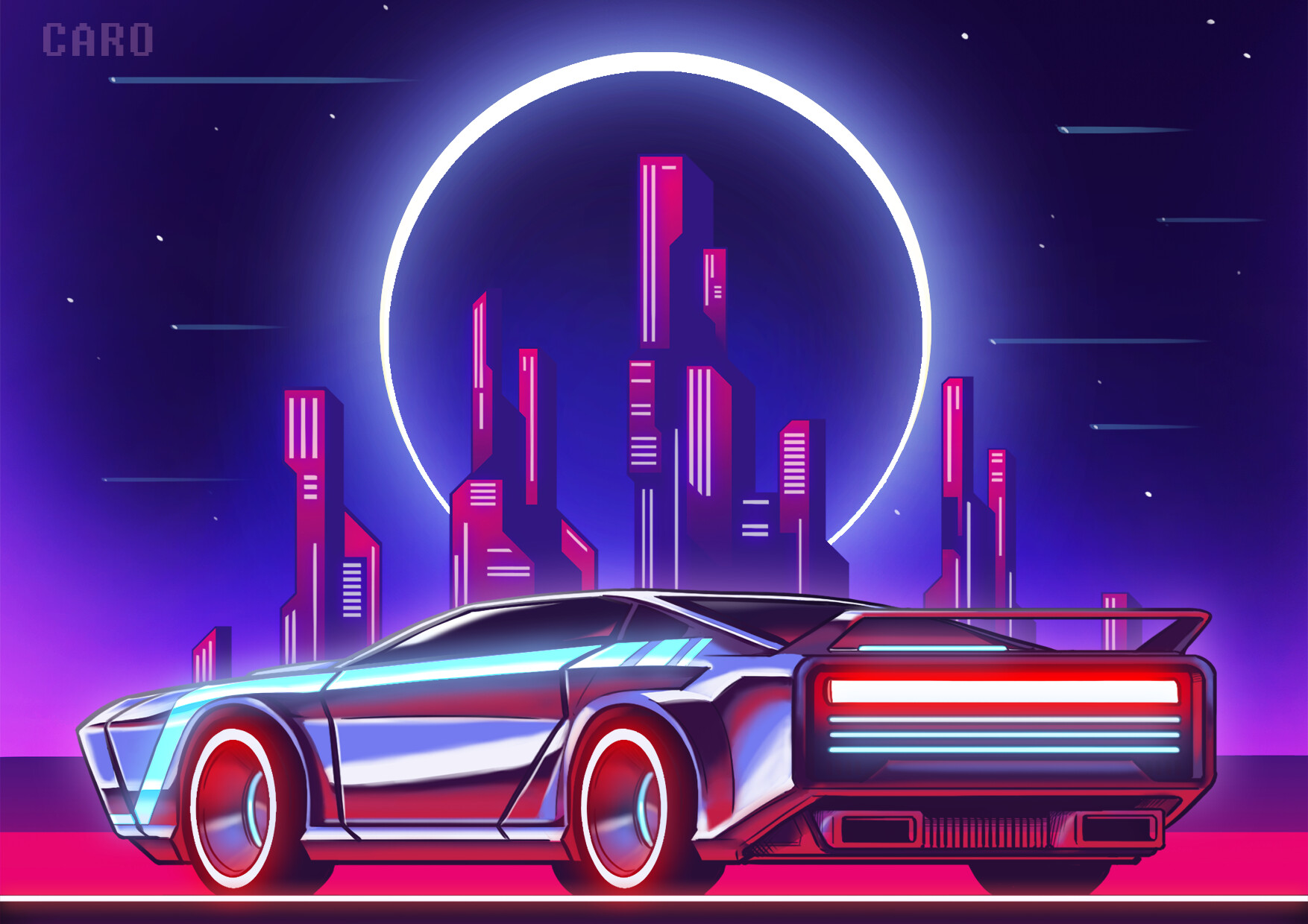 Synthwave Eclipse Wallpapers