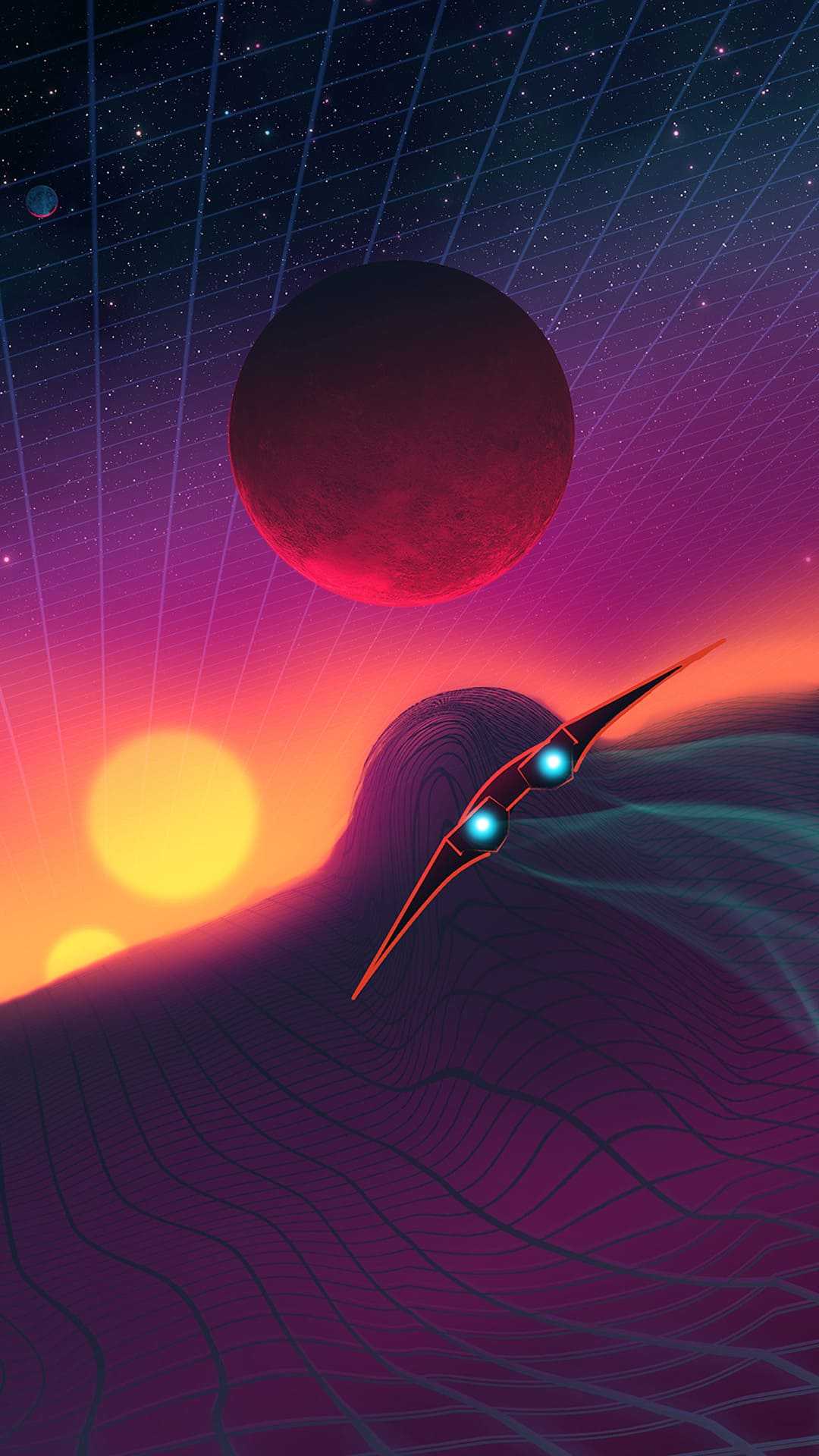 Synthwave Planet Retro Wave Wallpapers