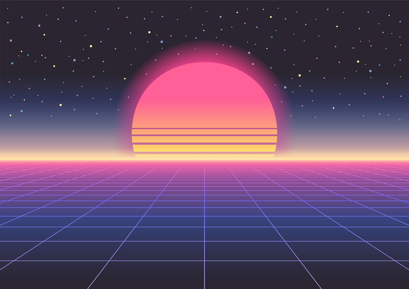 Synthwave Planet Retro Wave Wallpapers