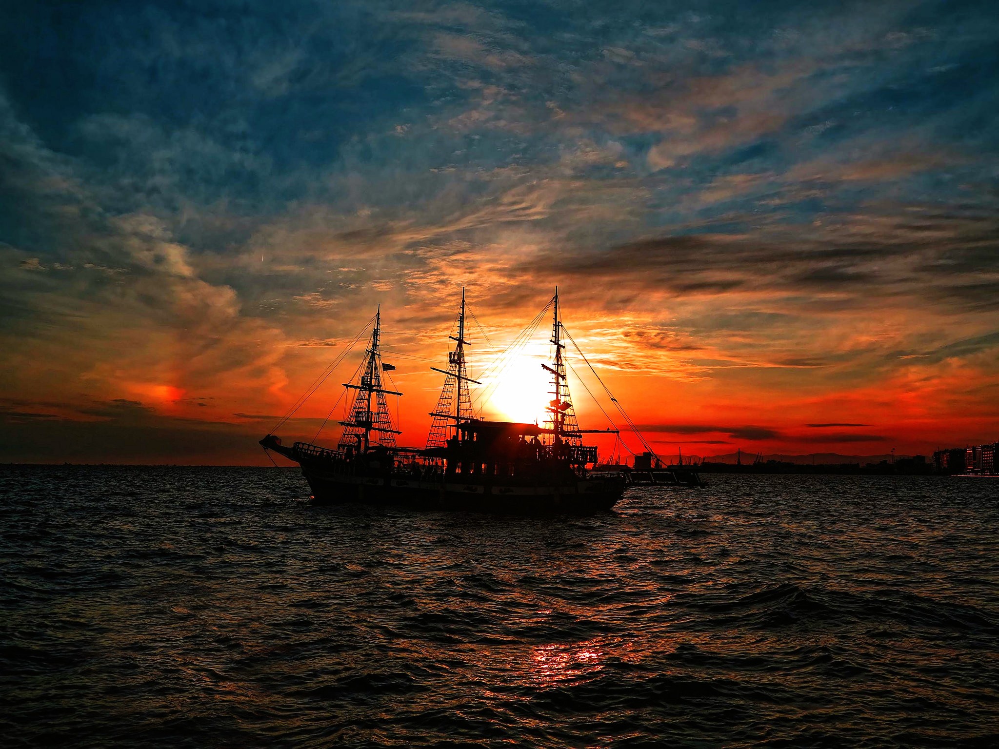 Tall Ship Sunset Wallpapers