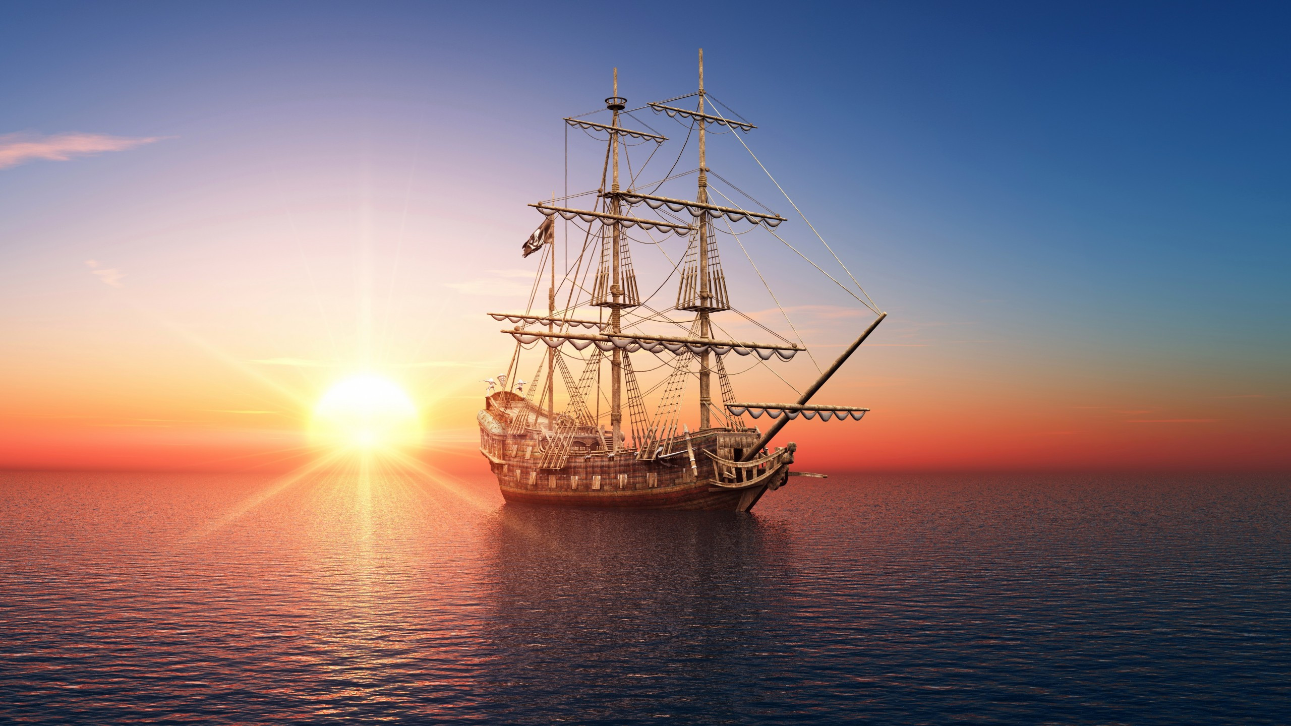 Tall Ship Sunset Wallpapers