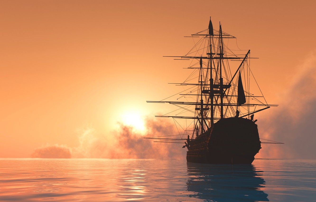 Tall Ship Sunset Wallpapers