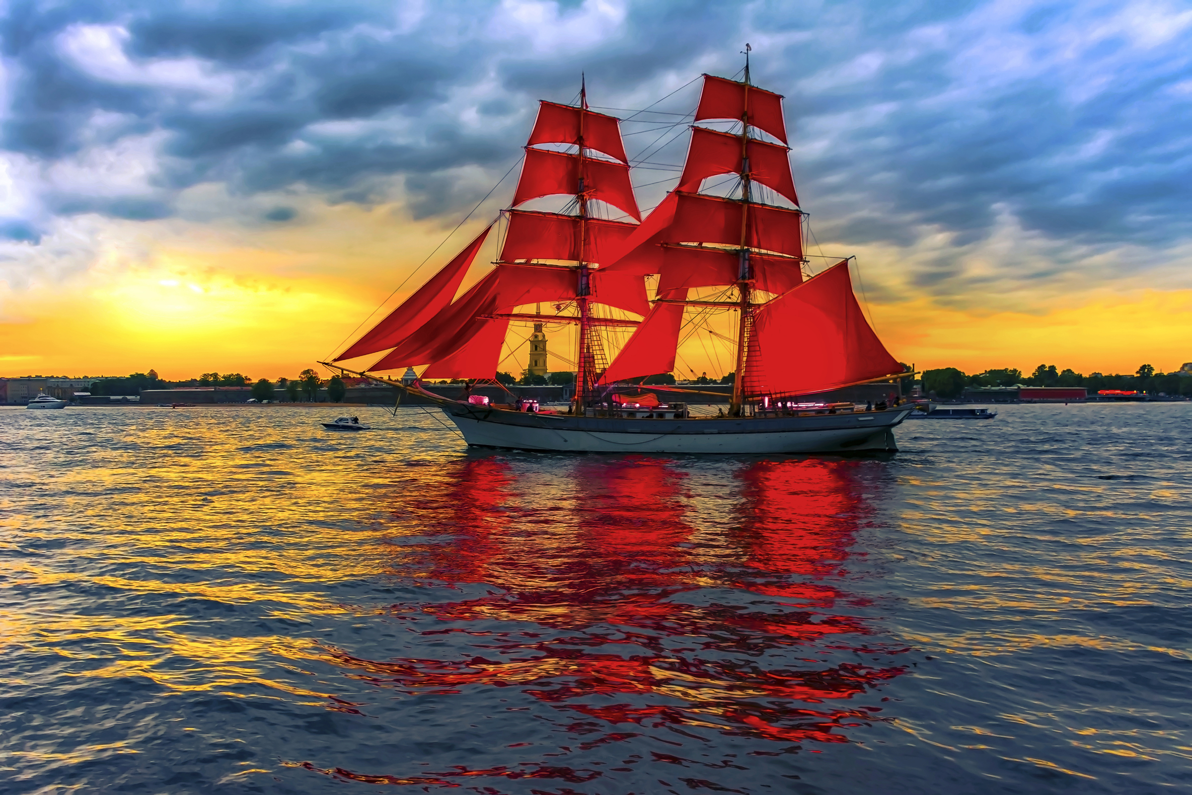 Tall Ship Sunset Wallpapers