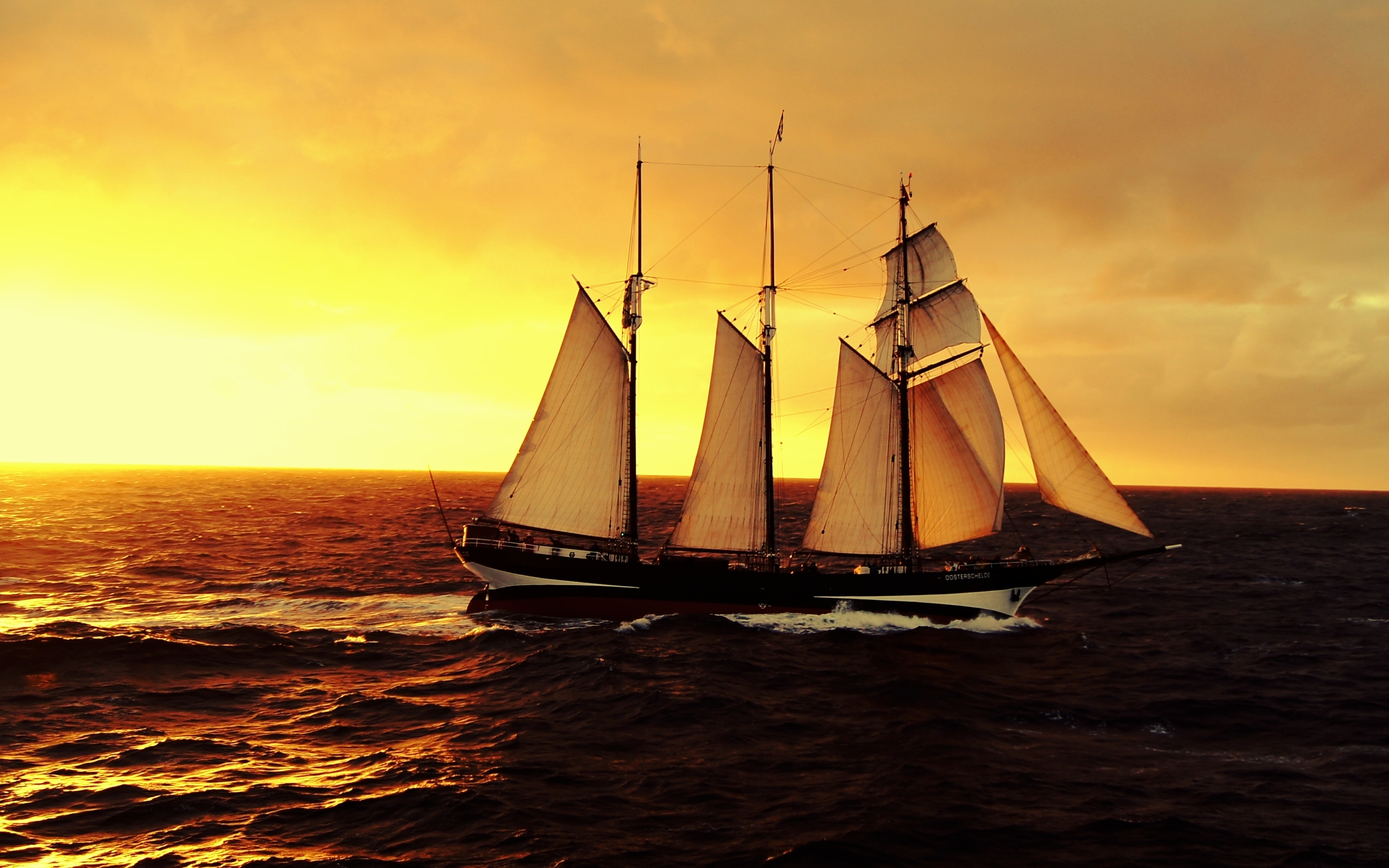 Tall Ship Sunset Wallpapers