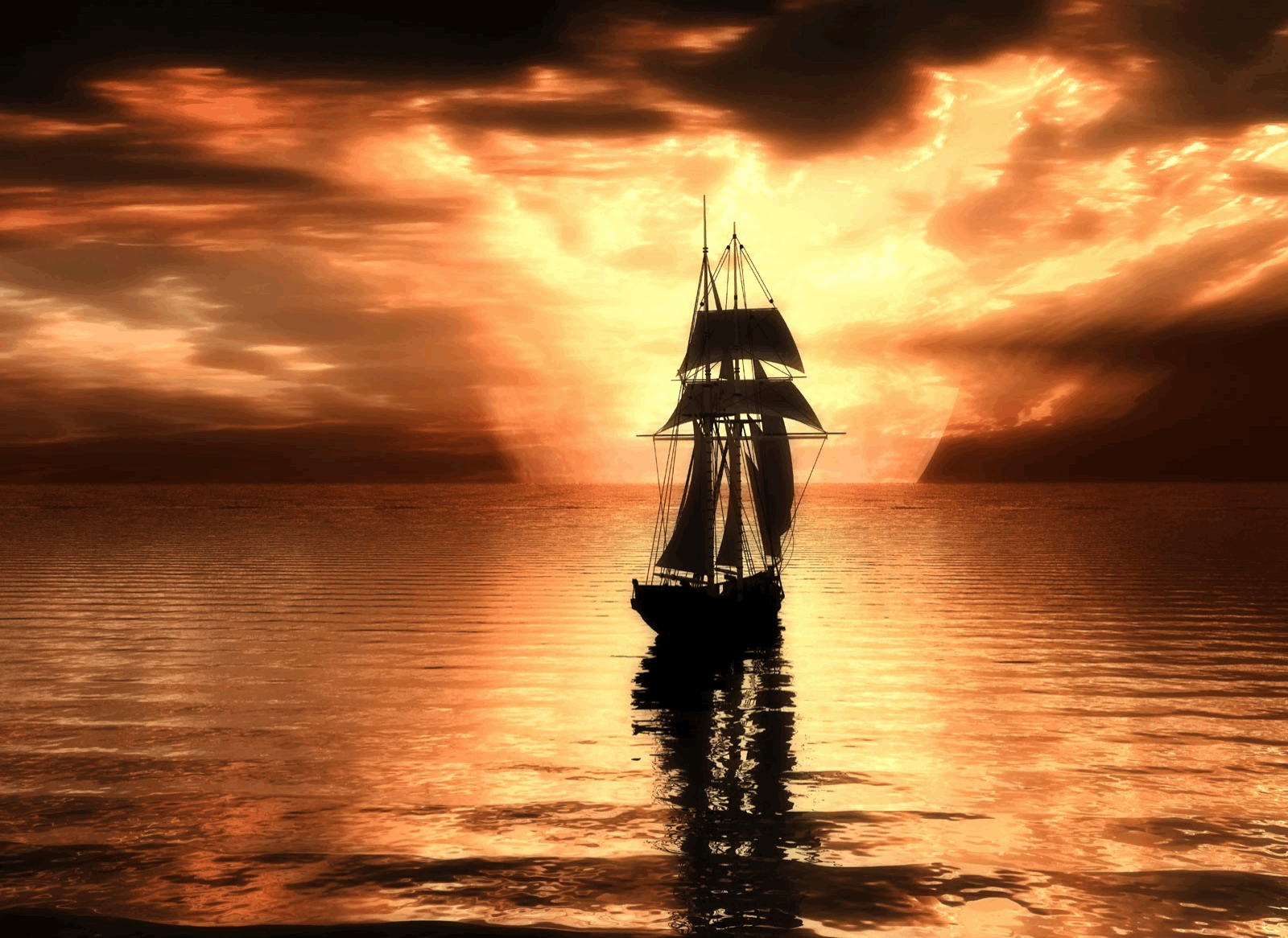 Tall Ship Sunset Wallpapers