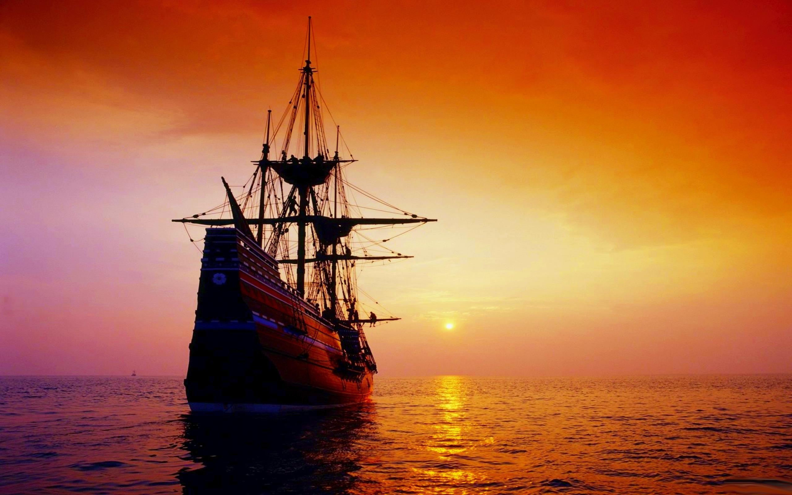 Tall Ship Sunset Wallpapers