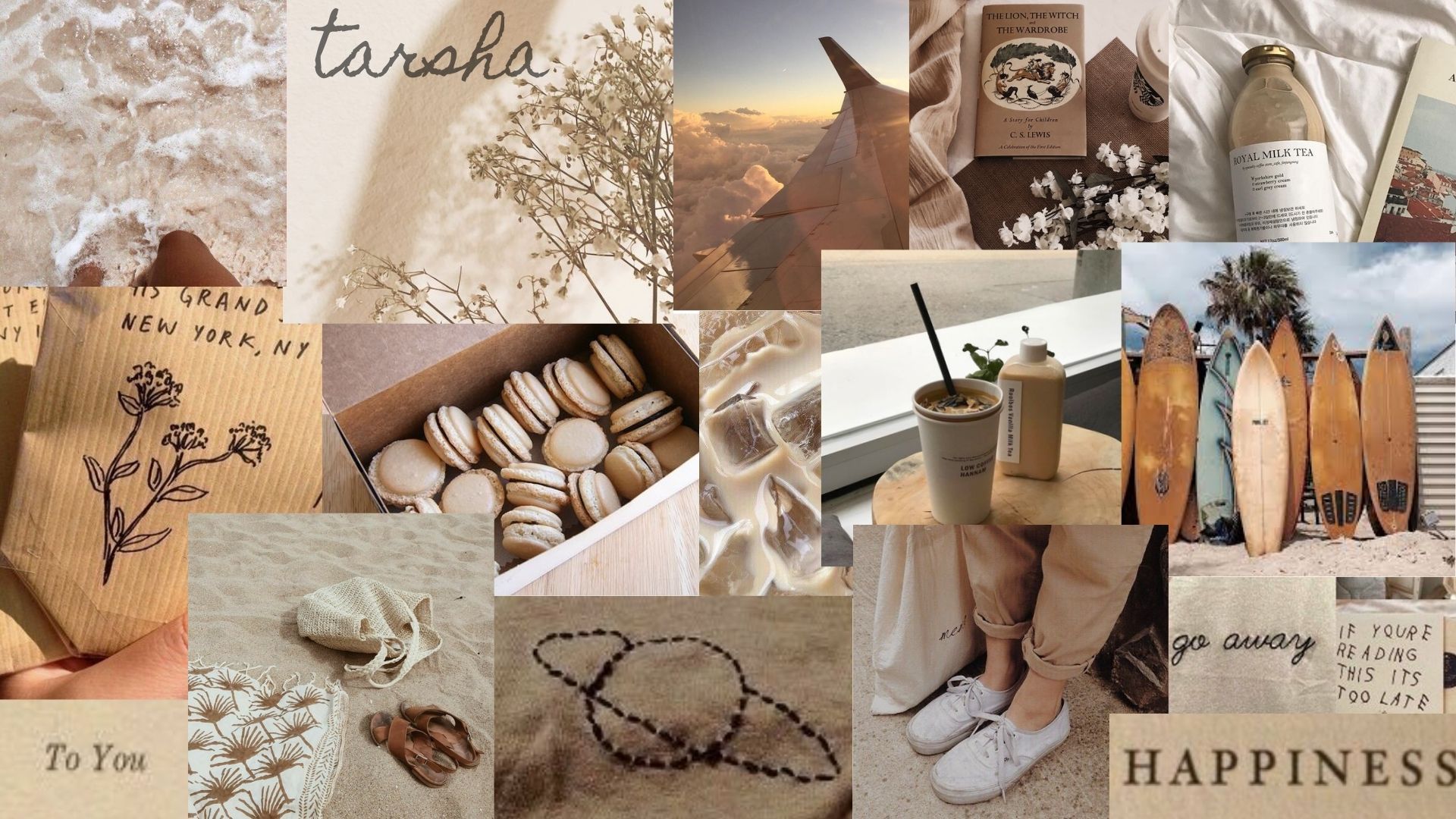 Tan Aesthetic Collage Wallpapers