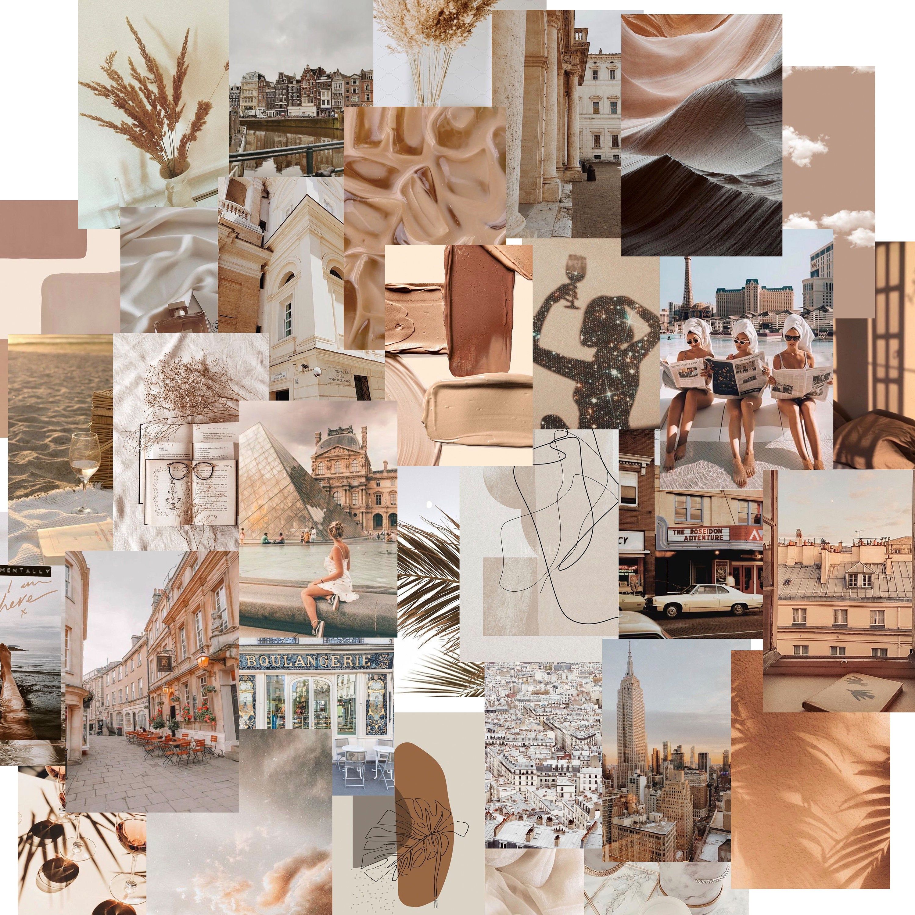 Tan Aesthetic Collage Wallpapers