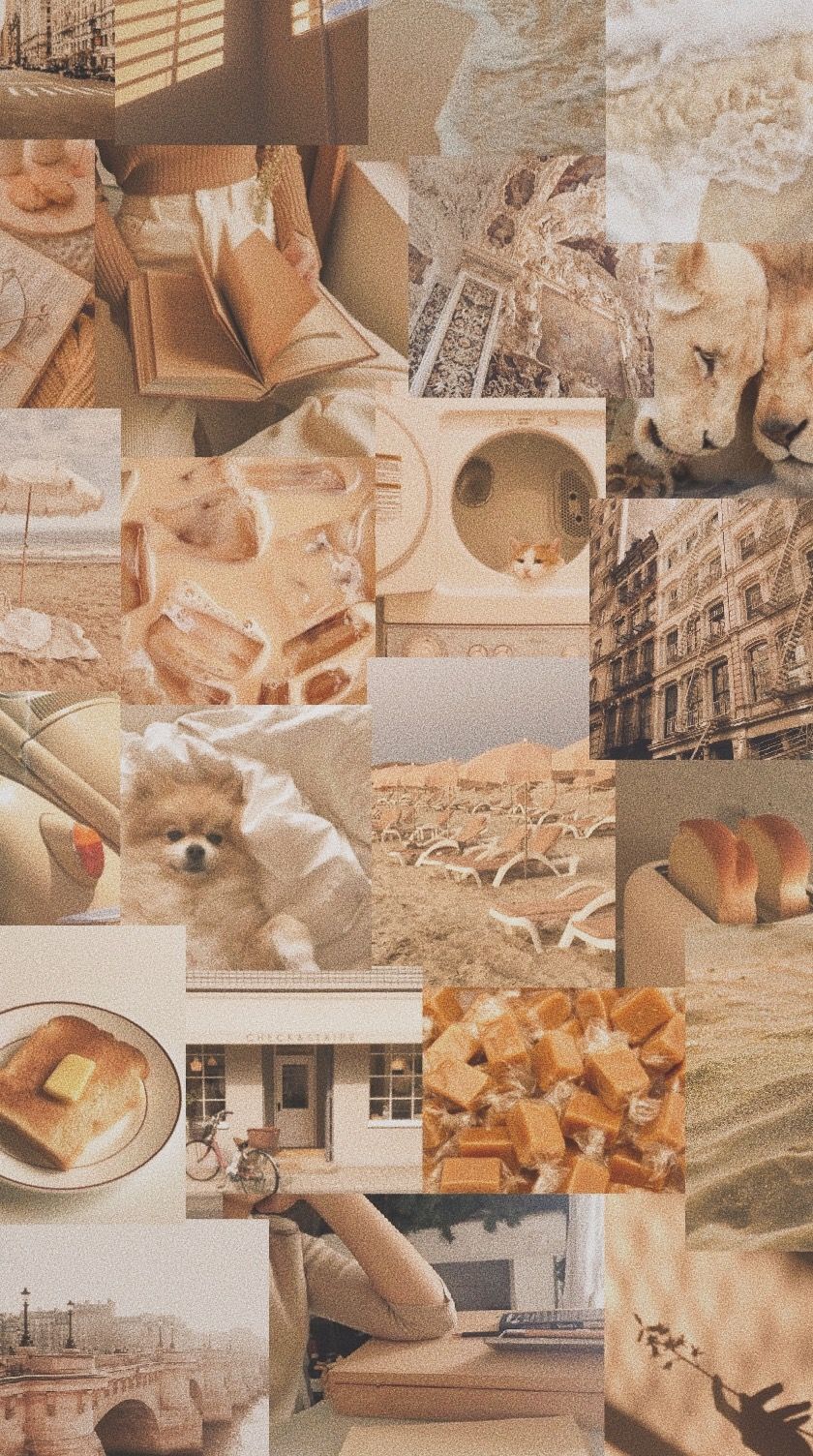 Tan Aesthetic Collage Wallpapers