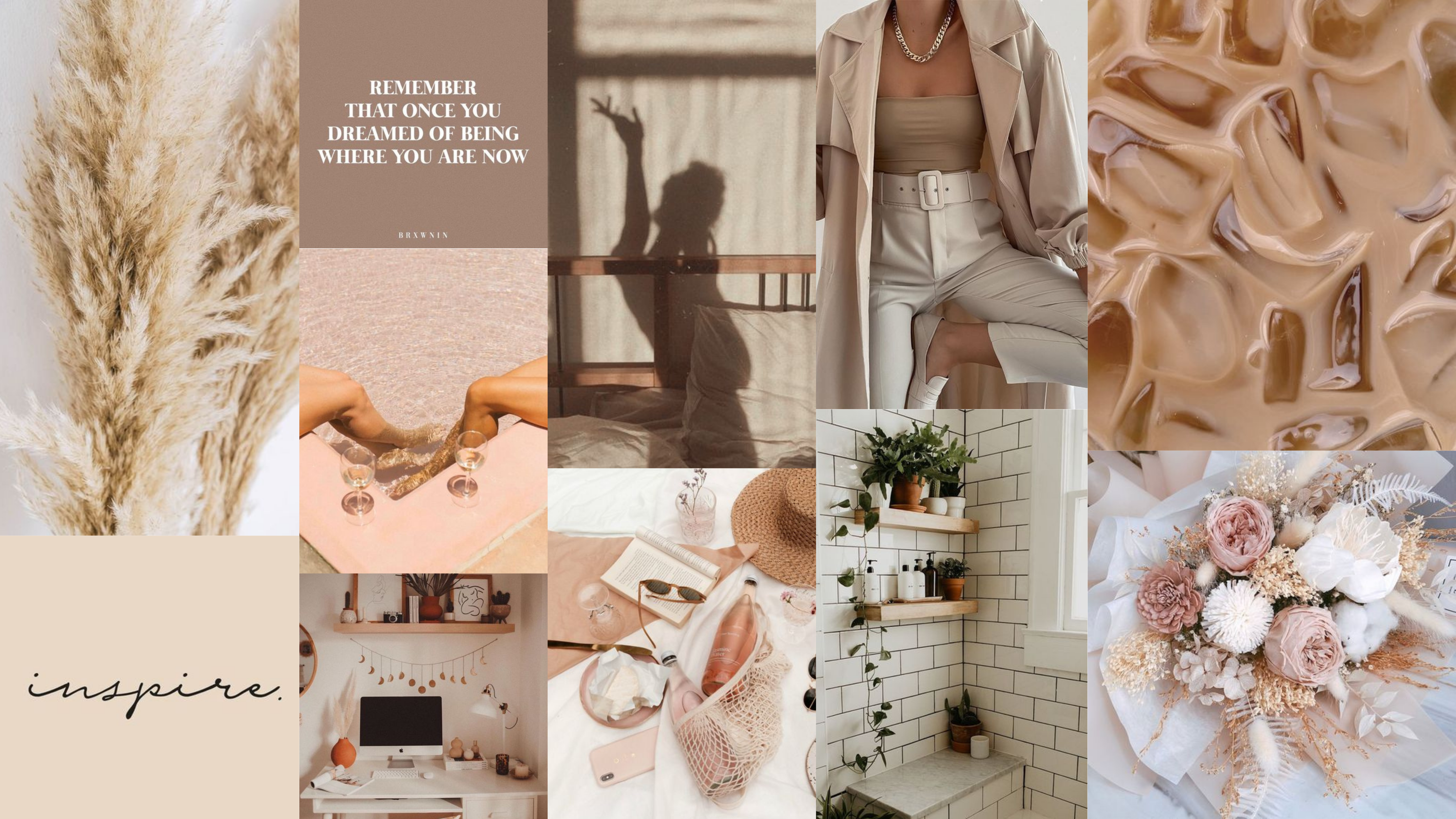 Tan Aesthetic Collage Wallpapers