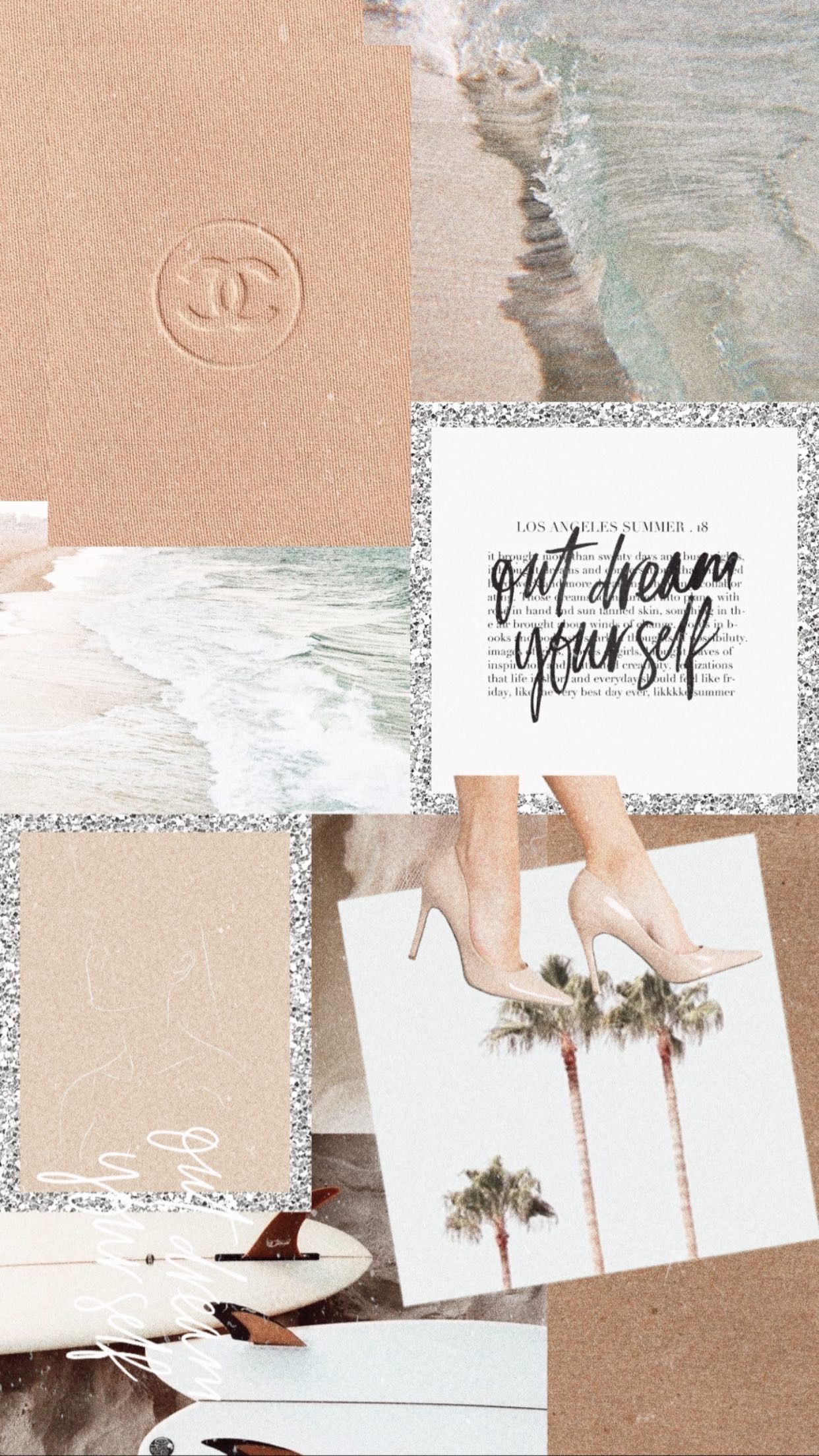 Tan Aesthetic Collage Wallpapers