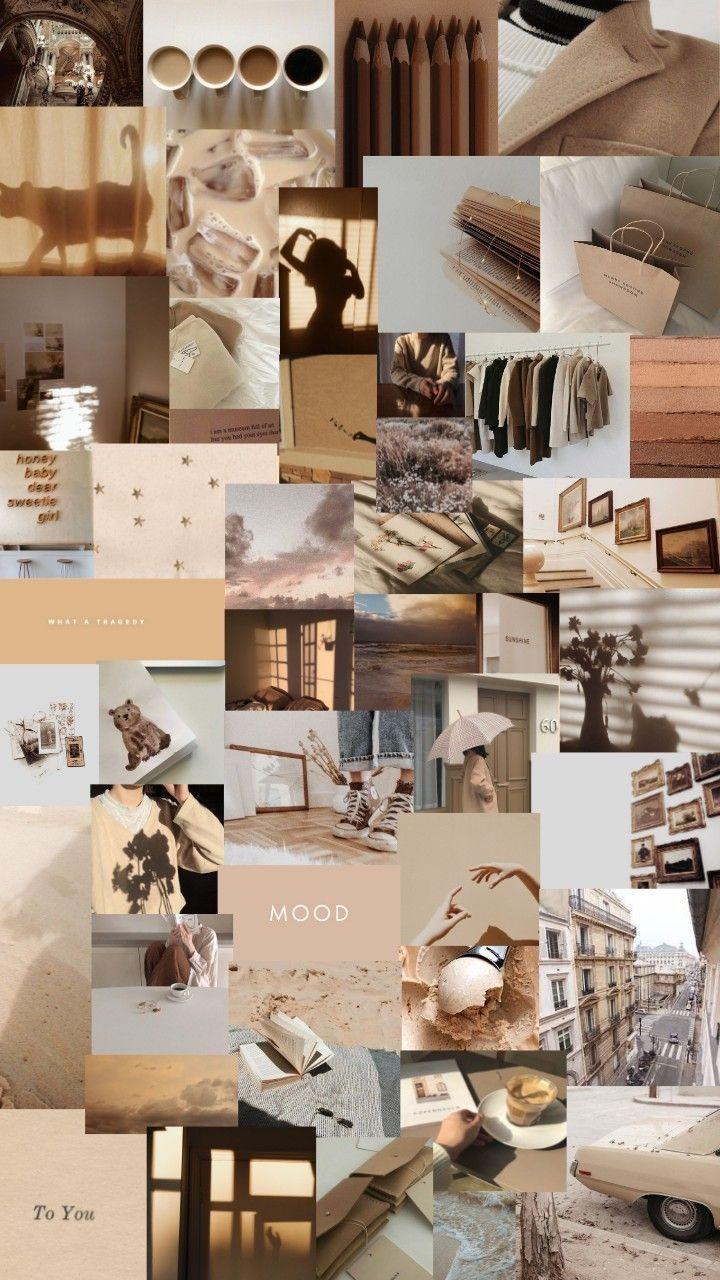 Tan Aesthetic Collage Wallpapers