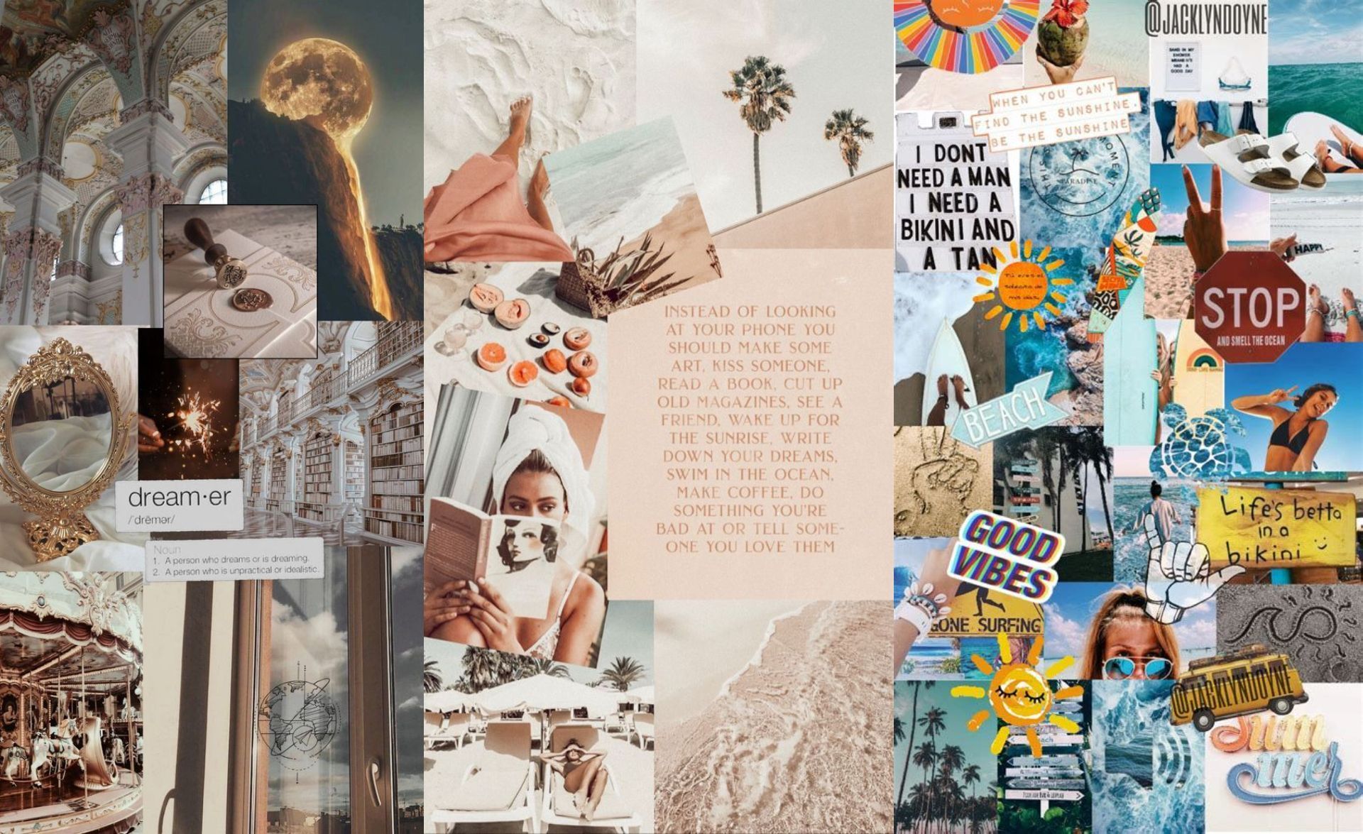 Tan Aesthetic Collage Wallpapers