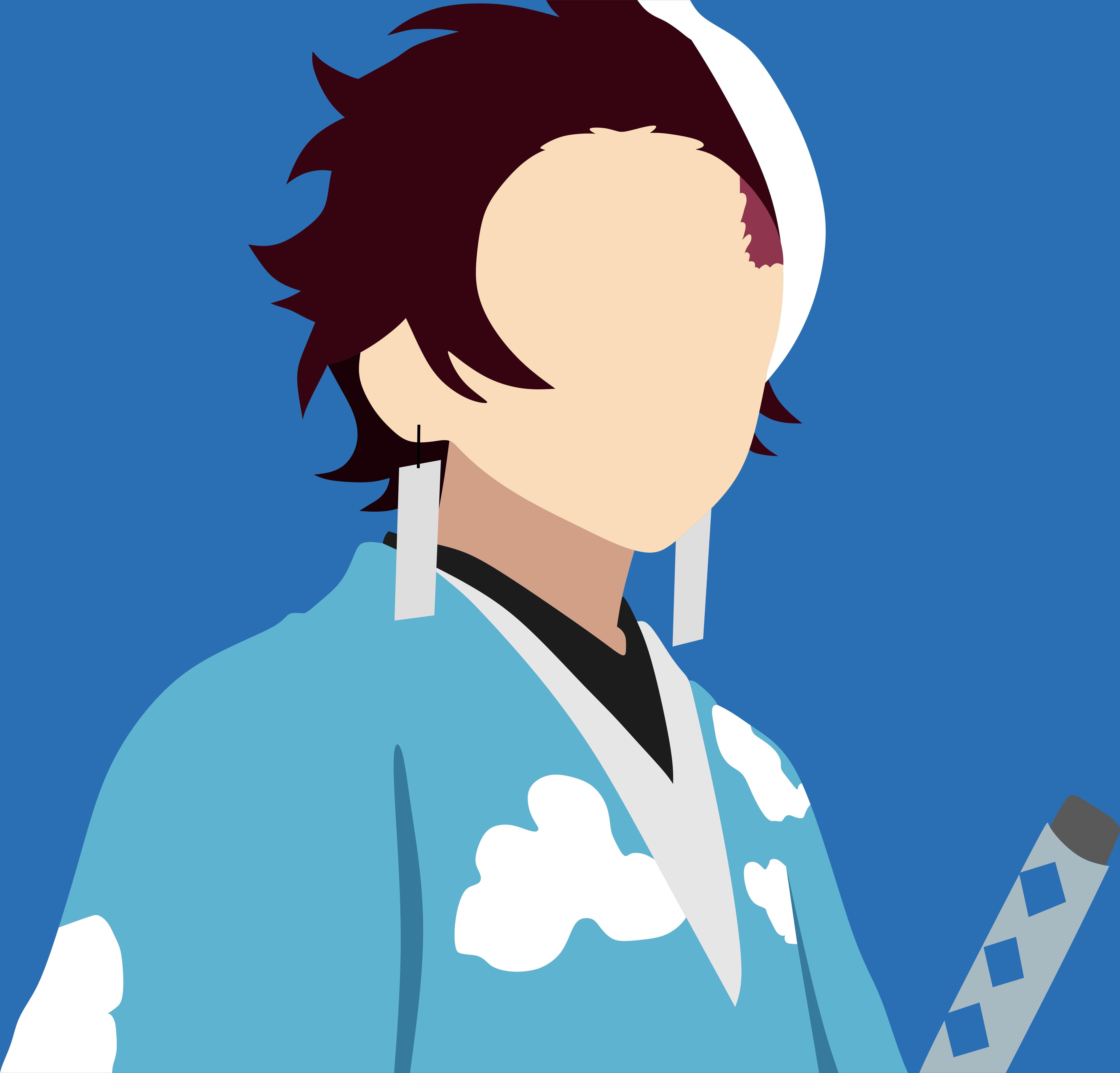 Tanjiro Kamado Minimal Demon Slayer Art Wallpapers