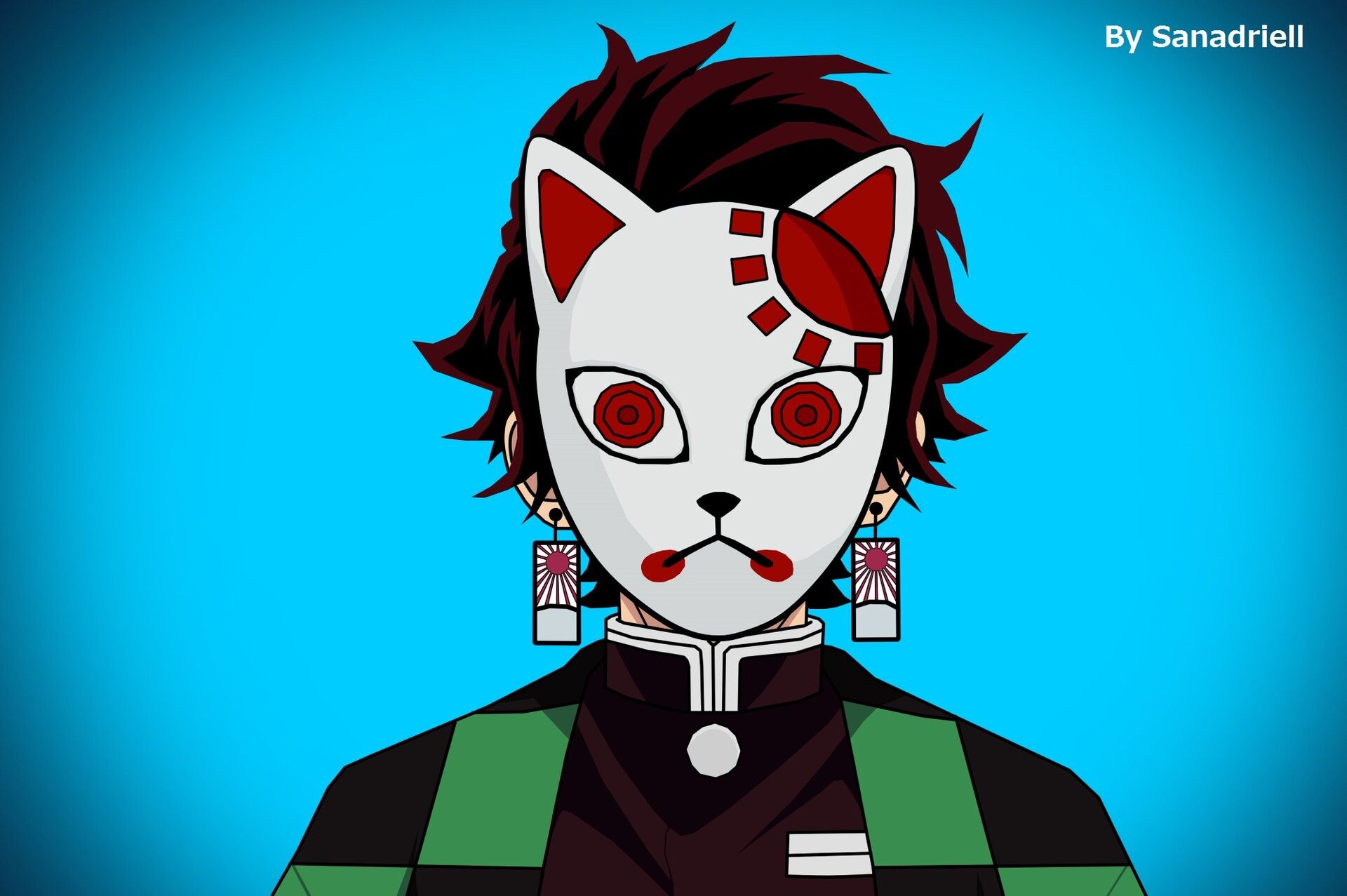 Tanjirou &Amp; Nezuko Warding Mask Wallpapers