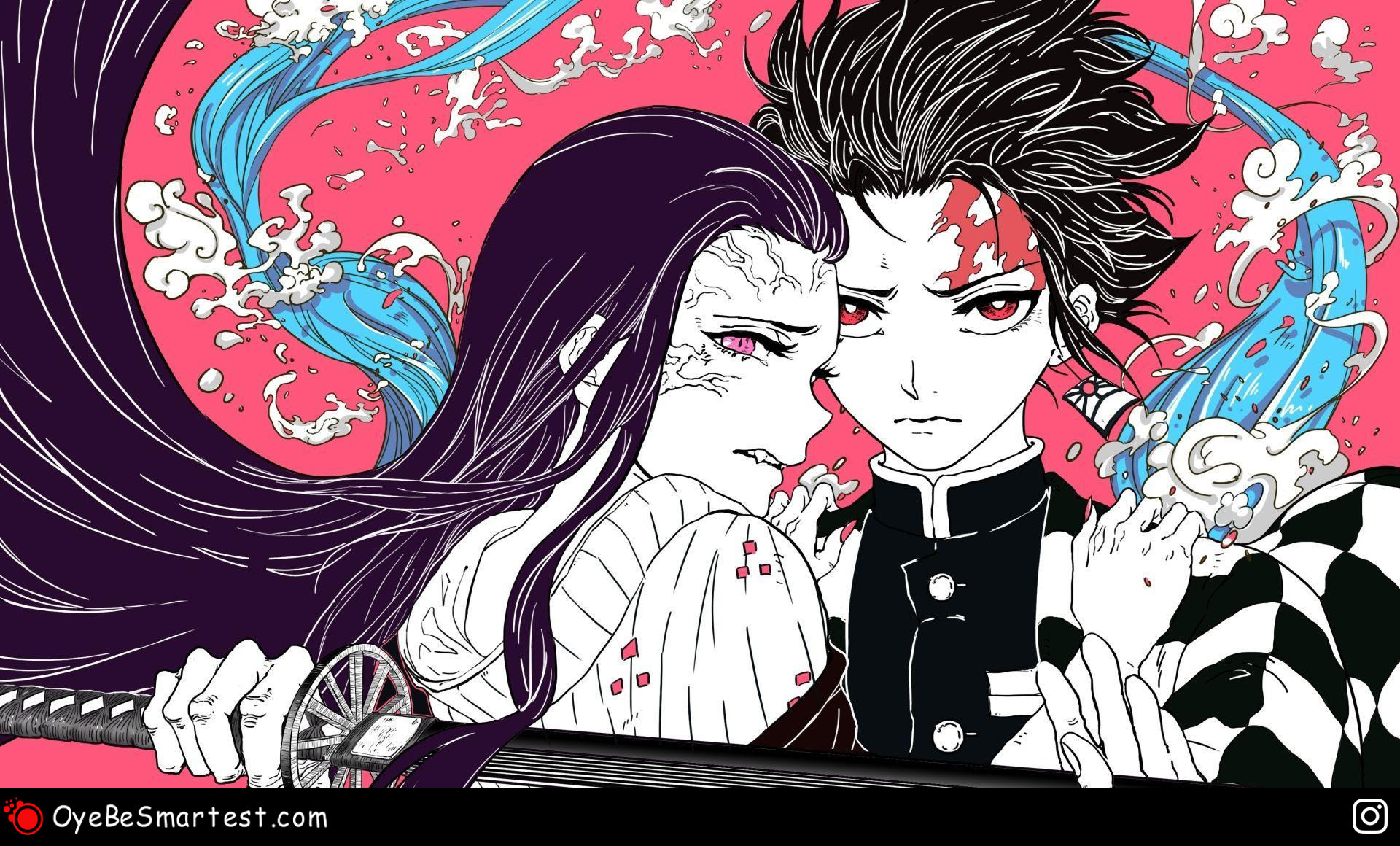 Tanjirou &Amp; Nezuko Warding Mask Wallpapers