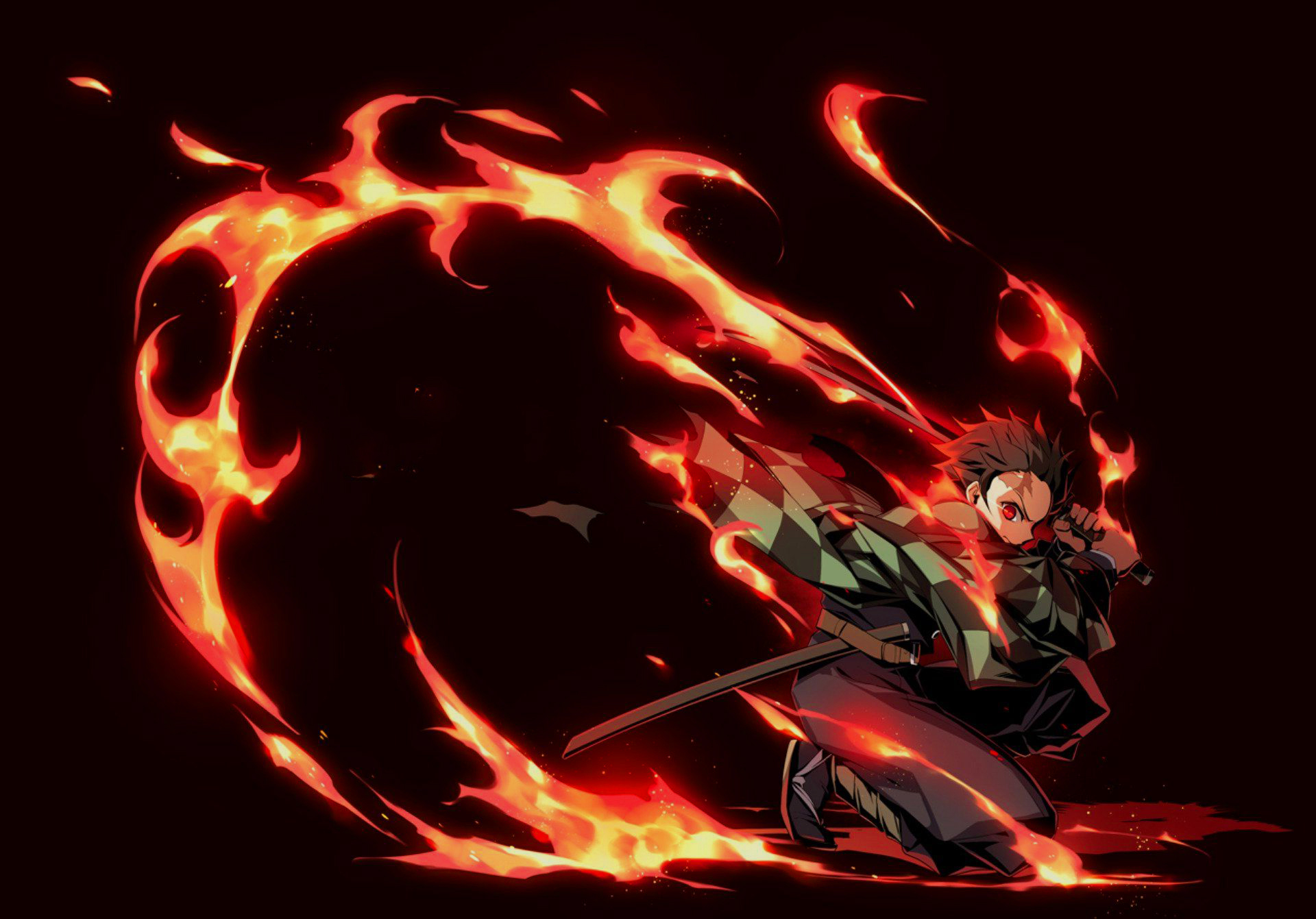 Tanjirou Kamado Demon Slayer Fire Art Wallpapers