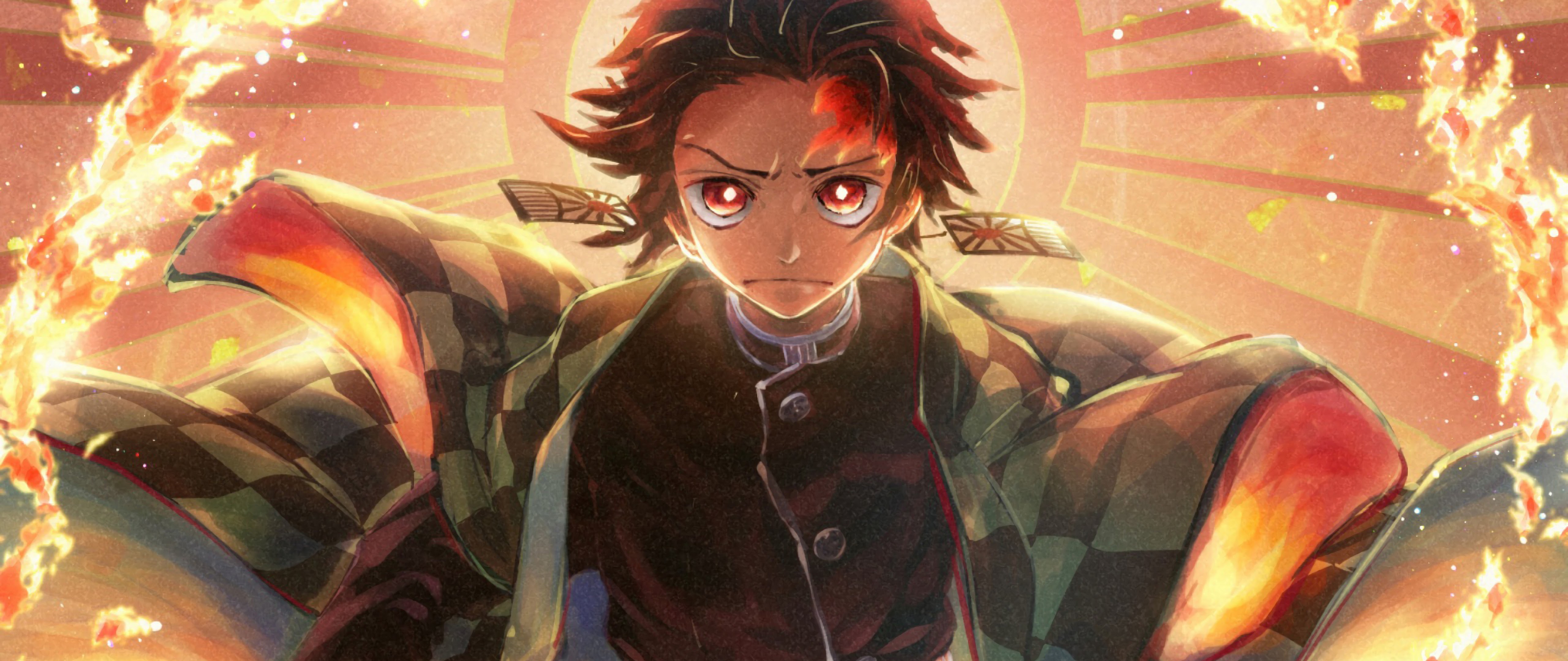 Tanjirou Kamado Demon Slayer Fire Art Wallpapers