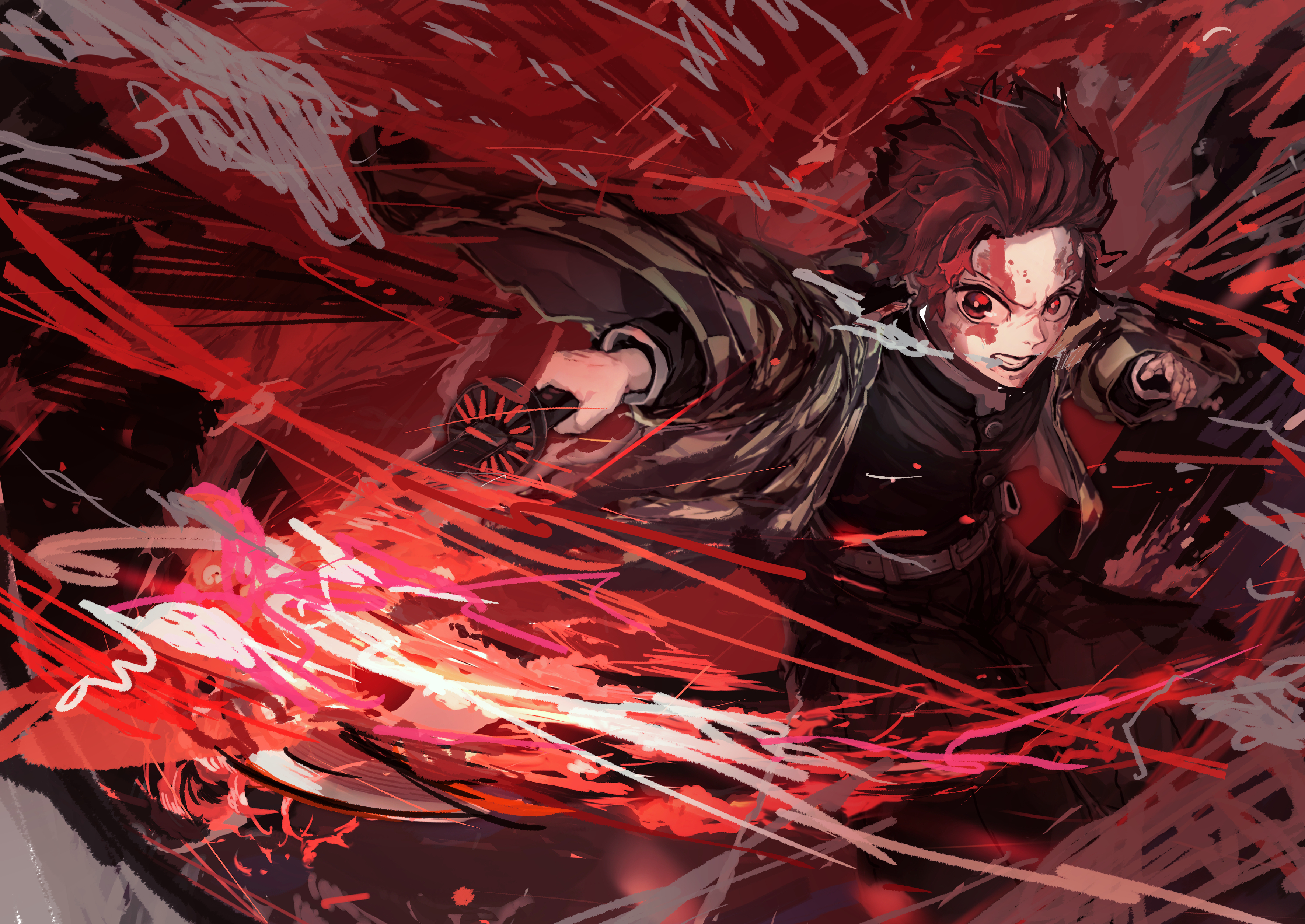 Tanjirou Kamado Demon Slayer Fire Art Wallpapers