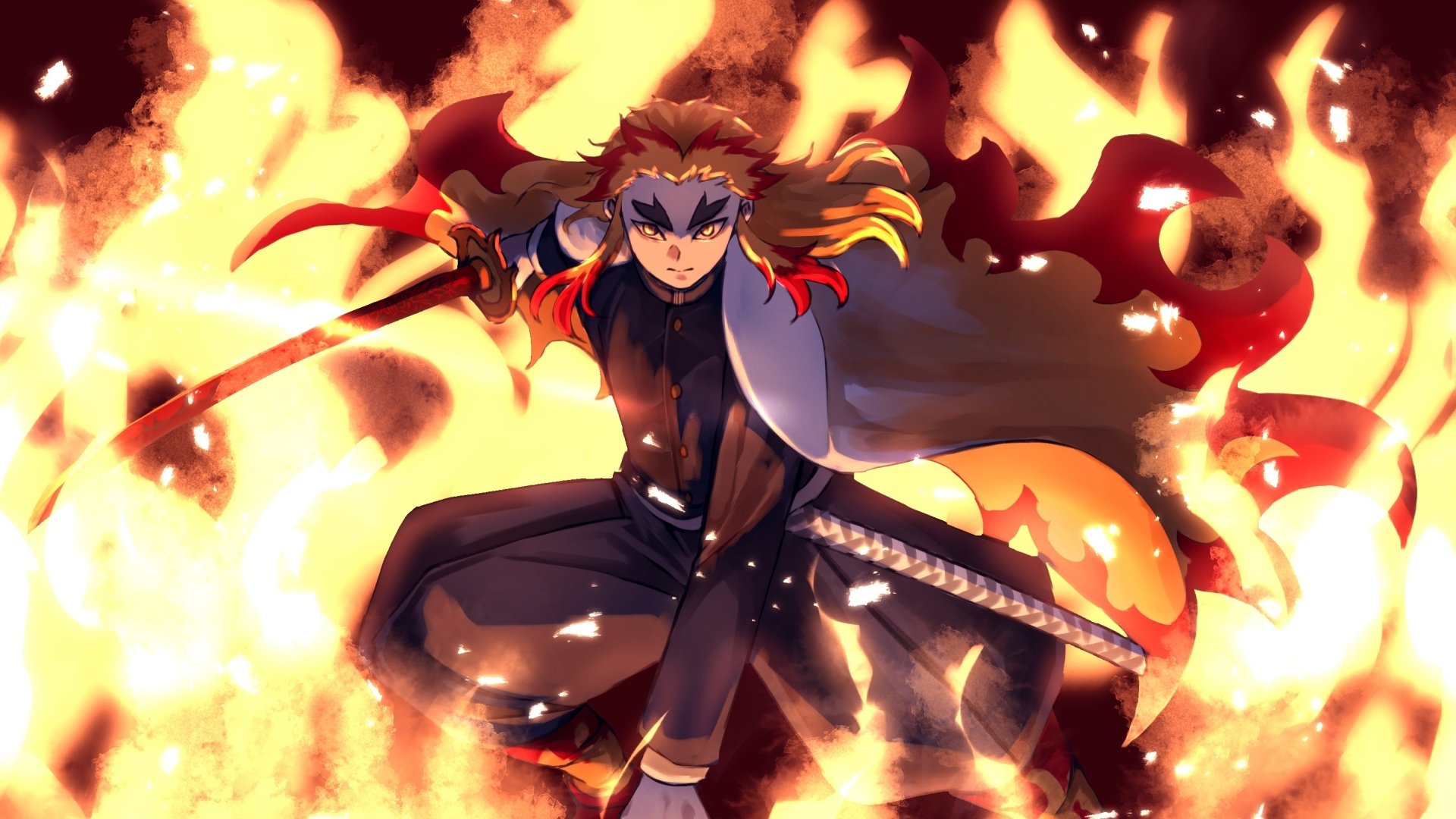 Tanjirou Kamado Demon Slayer Fire Art Wallpapers