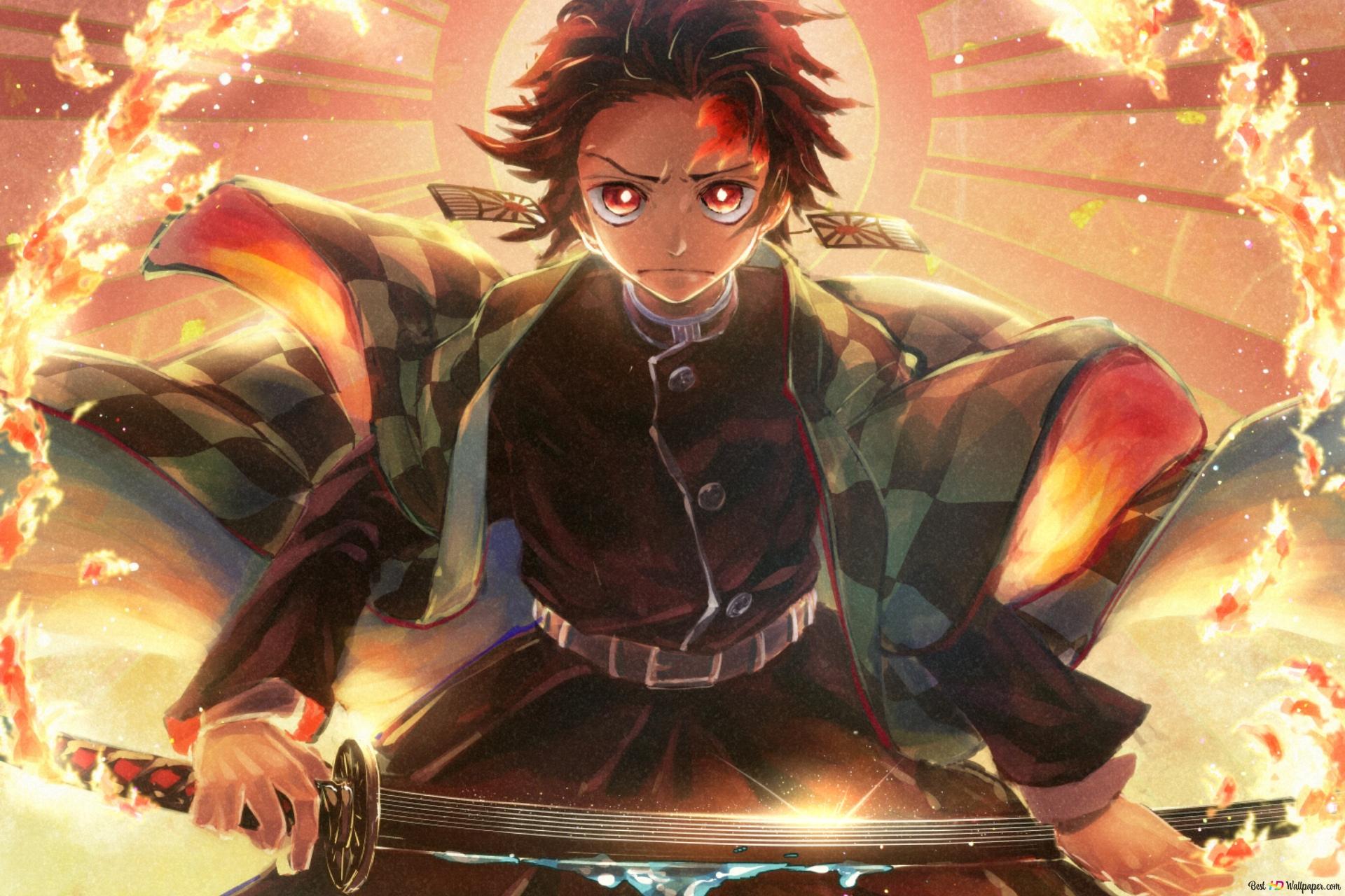 Tanjirou Kamado Demon Slayer Fire Art Wallpapers