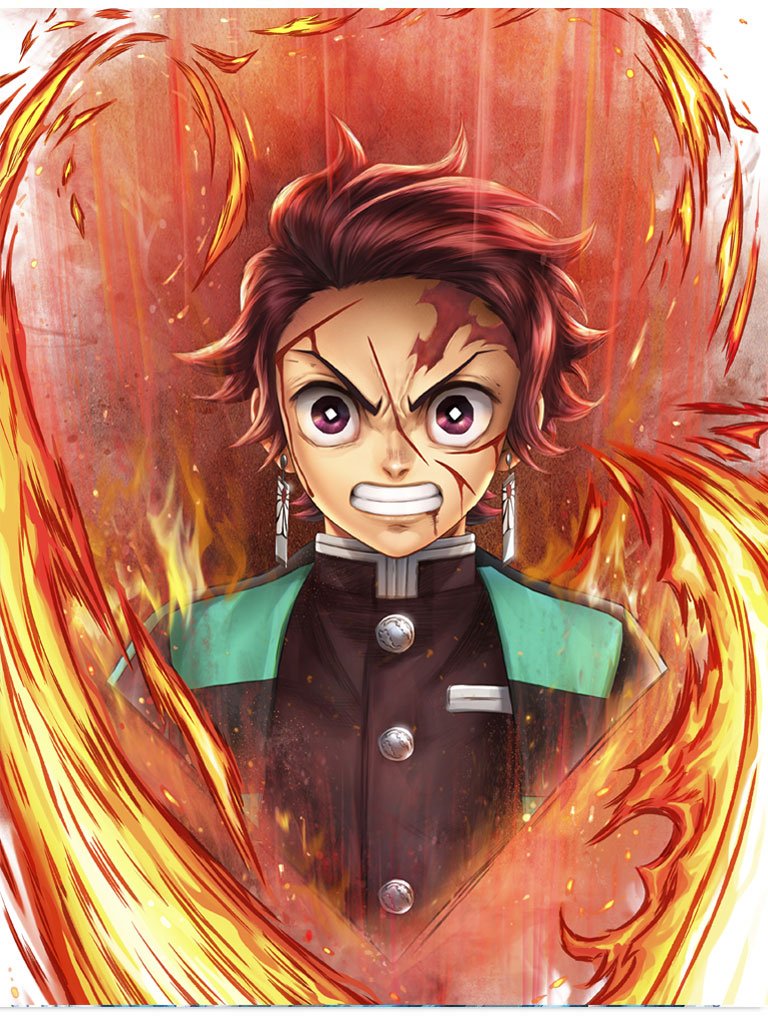 Tanjirou Kamado Demon Slayer Fire Art Wallpapers