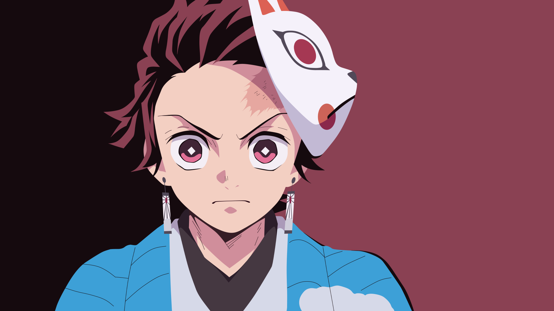 Tanjirou Kamado Mask Art Wallpapers