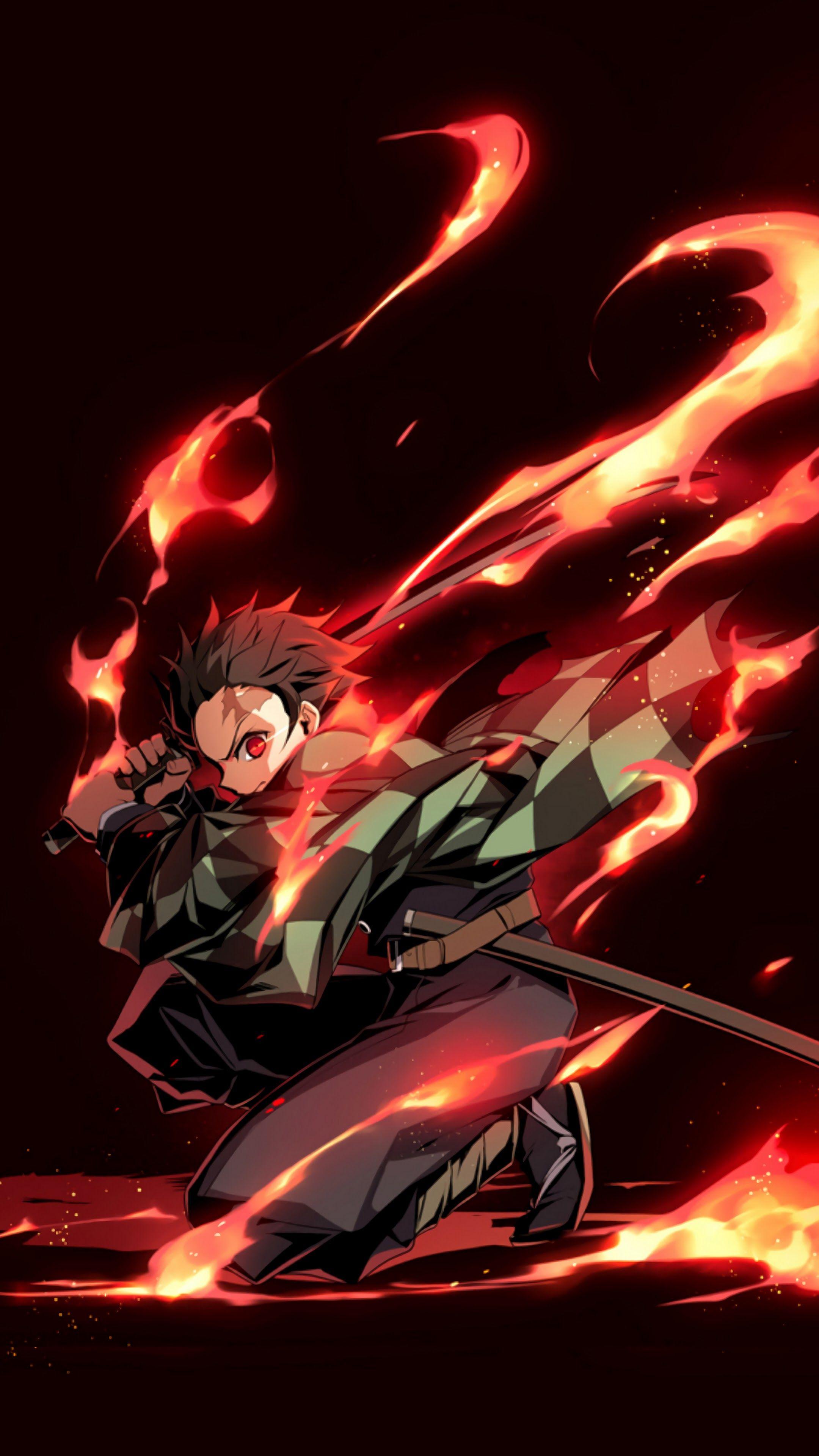 Tanjirou Kamado Minimal Art Wallpapers