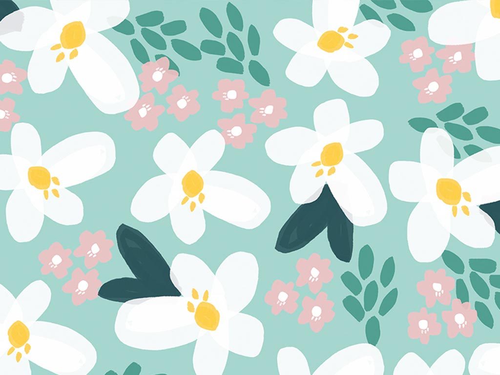 Teal Flower Wallpapers