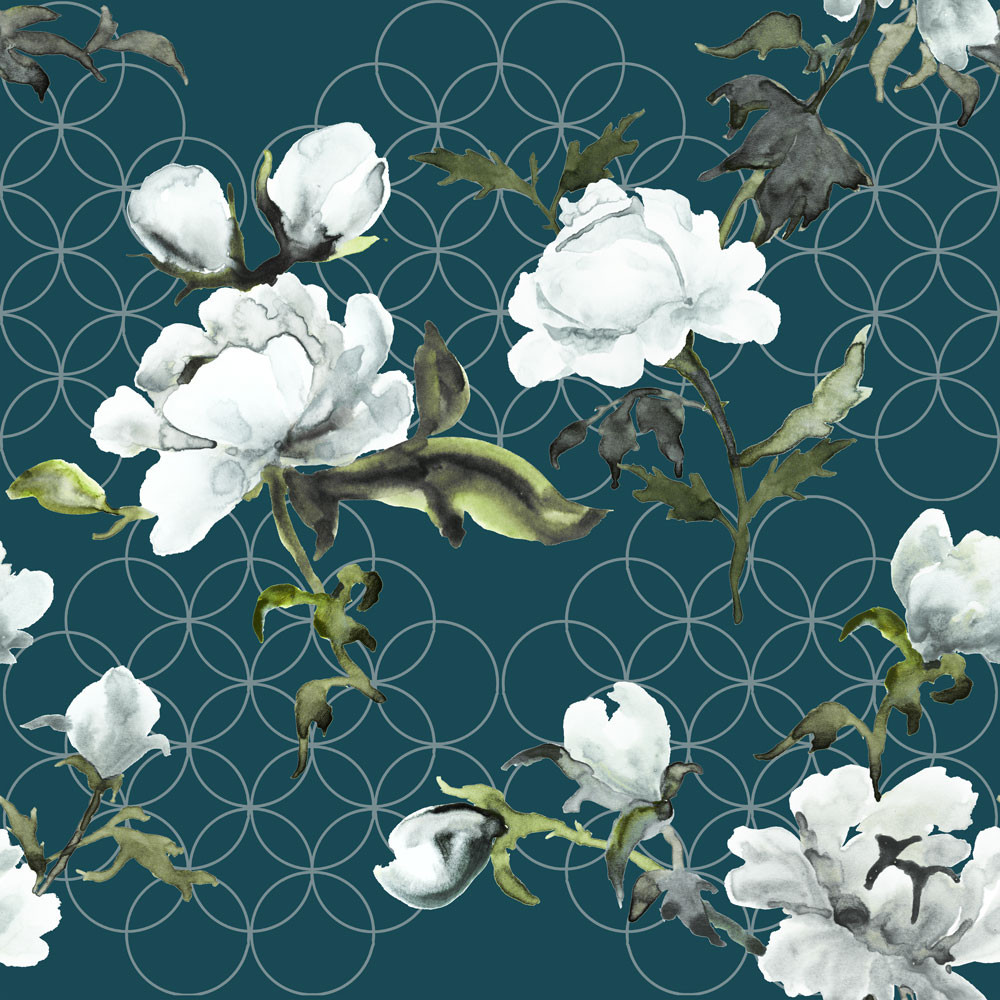 Teal Flower Wallpapers