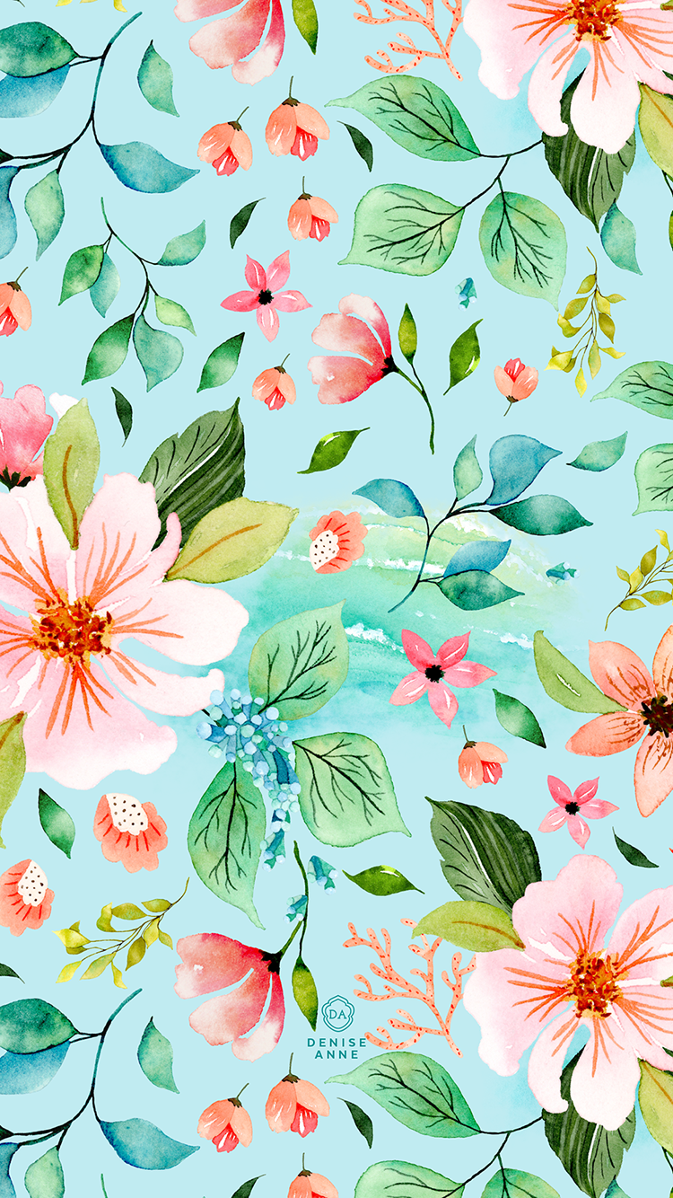 Teal Flower Wallpapers