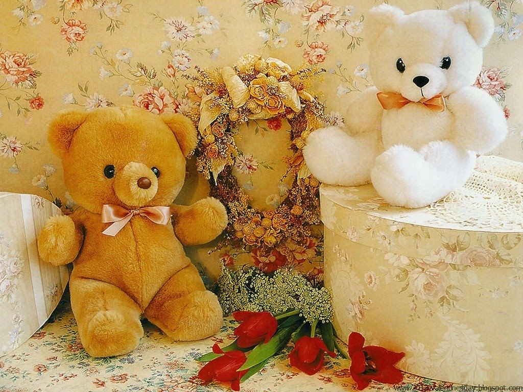 Teddy Bear And Flower Wallpapers