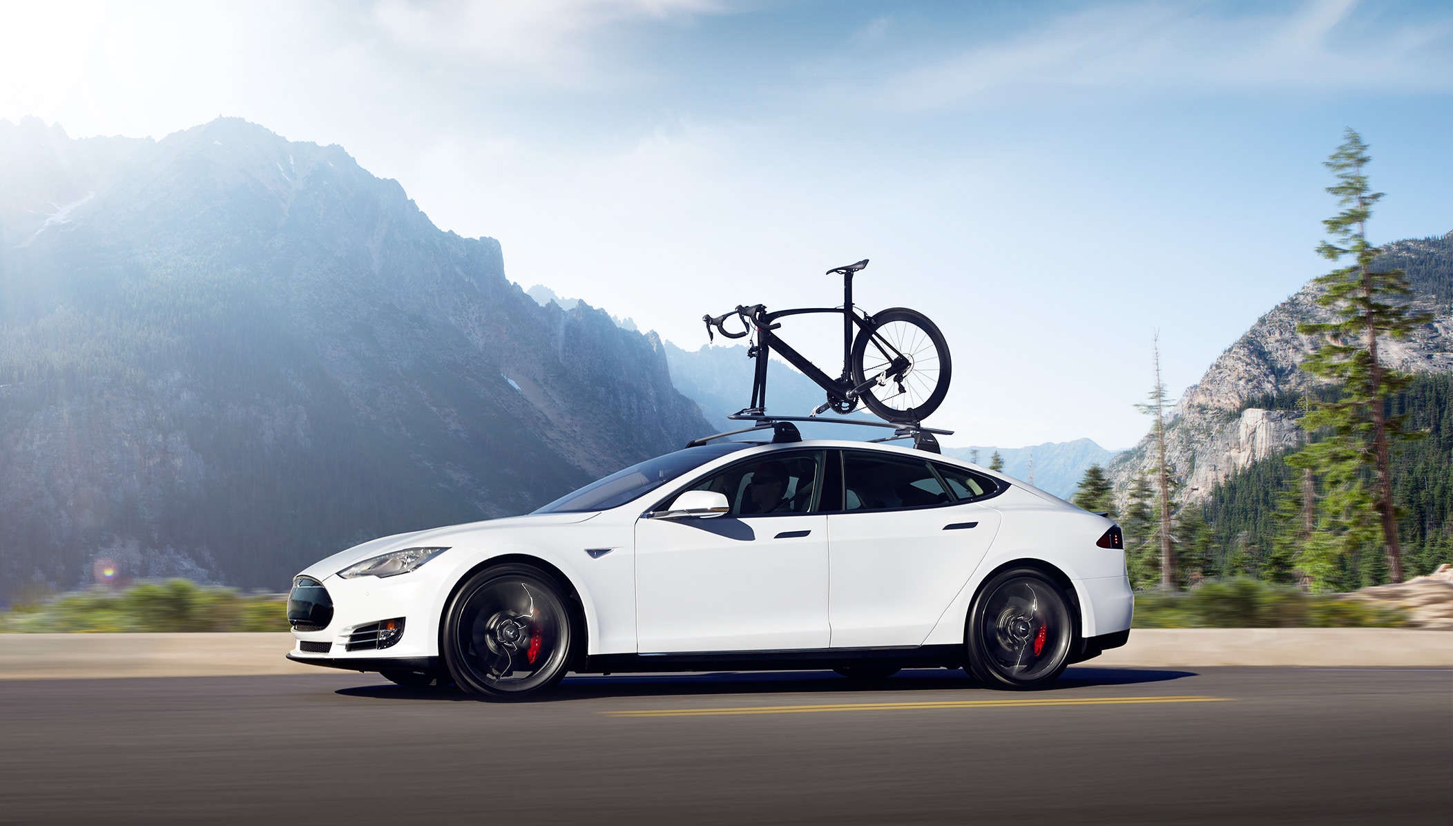 Tesla Model X In Mountains Wallpapers