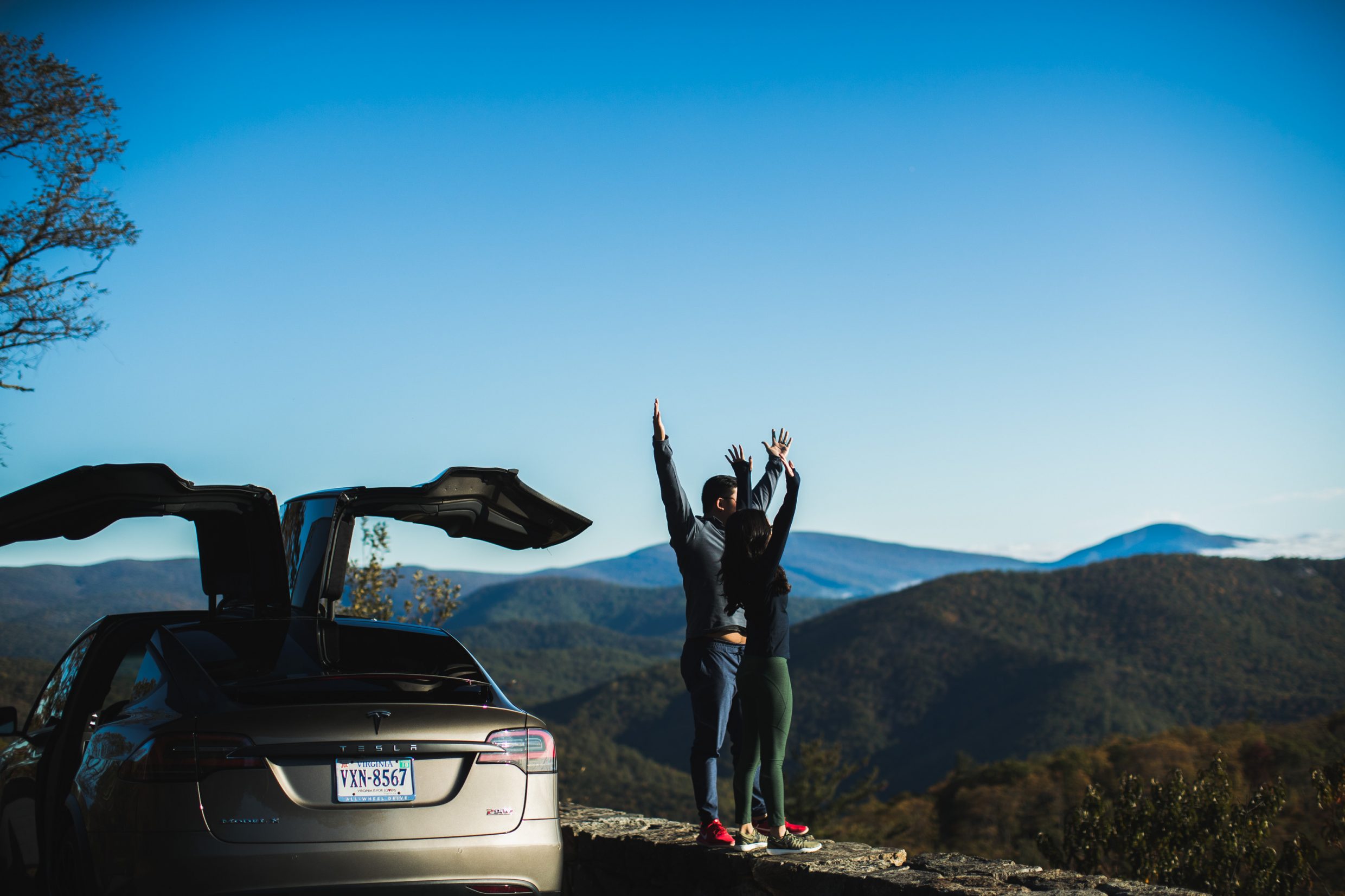 Tesla Model X In Mountains Wallpapers