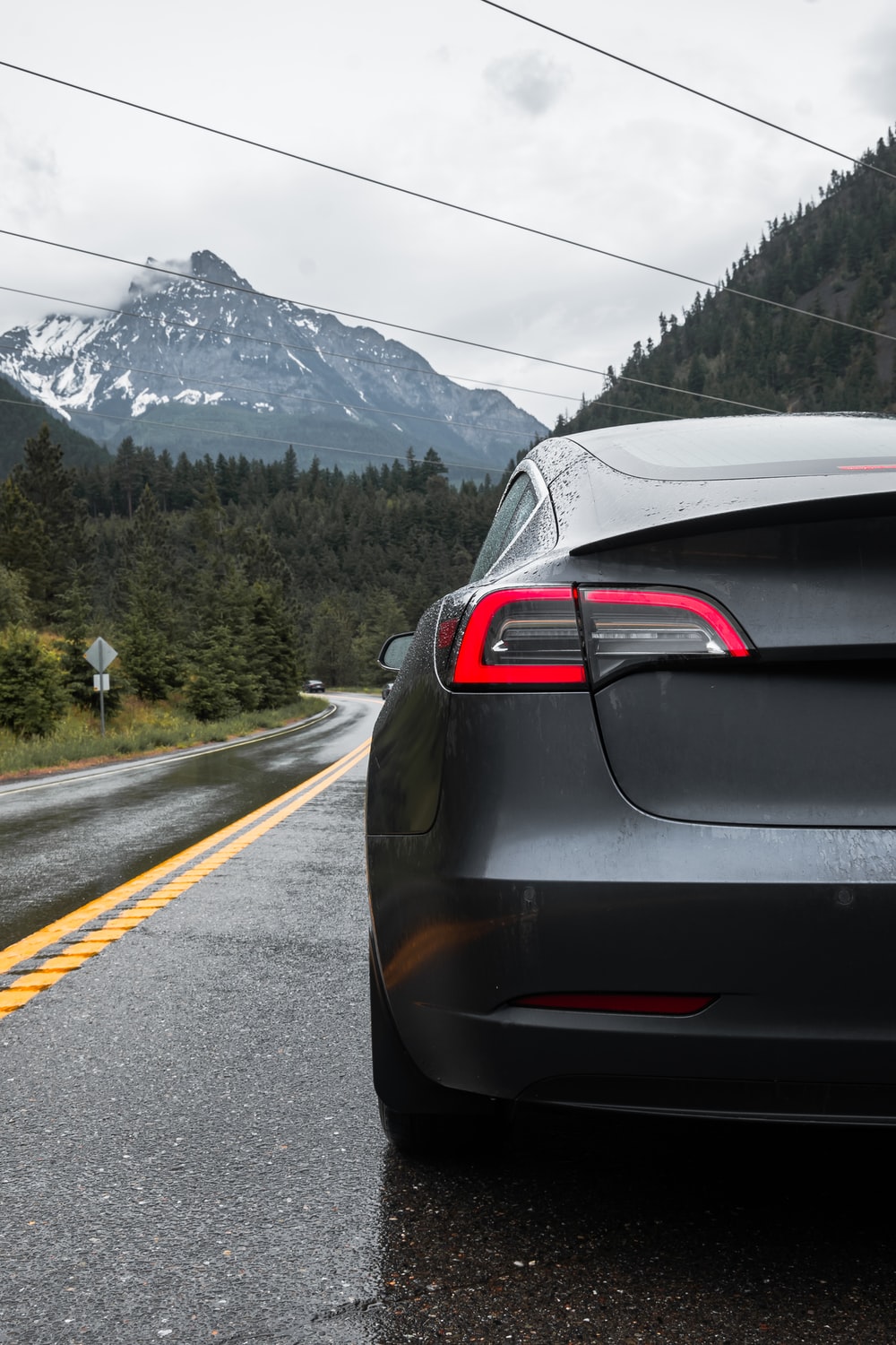 Tesla Model X In Mountains Wallpapers